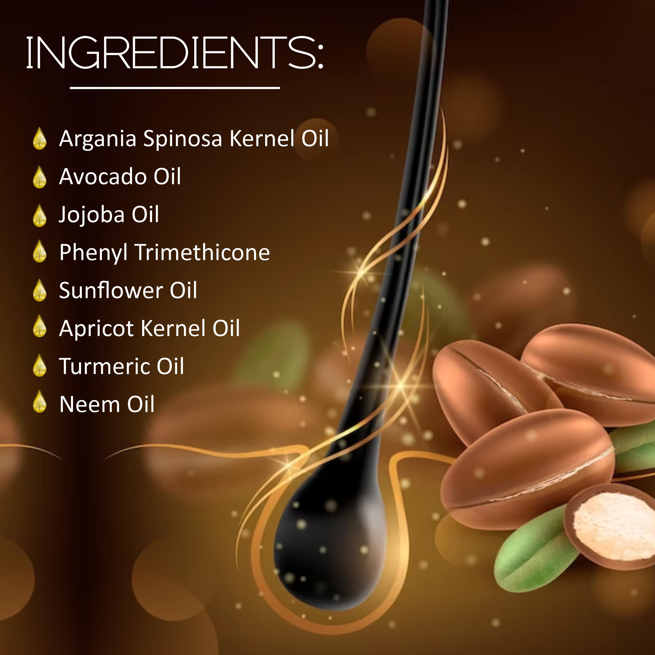 Pure Moroccan Argan Oil for Hair & Skin - 100ml Cold Pressed Organic Treatment - Hydrates, Repairs & Nourishes - Perfect for Dry Hair, Split Ends & Anti-Aging Skincare