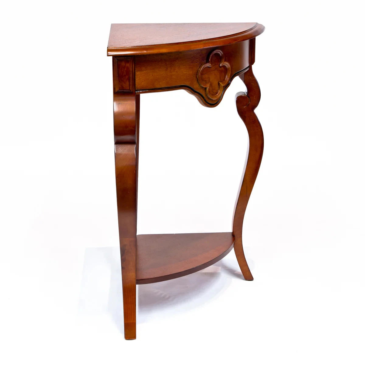 Solid Wood Corner Table with Cherry Finish - Rustic Home Decor for Living Room, Bedroom, or Office by All Things Cedar