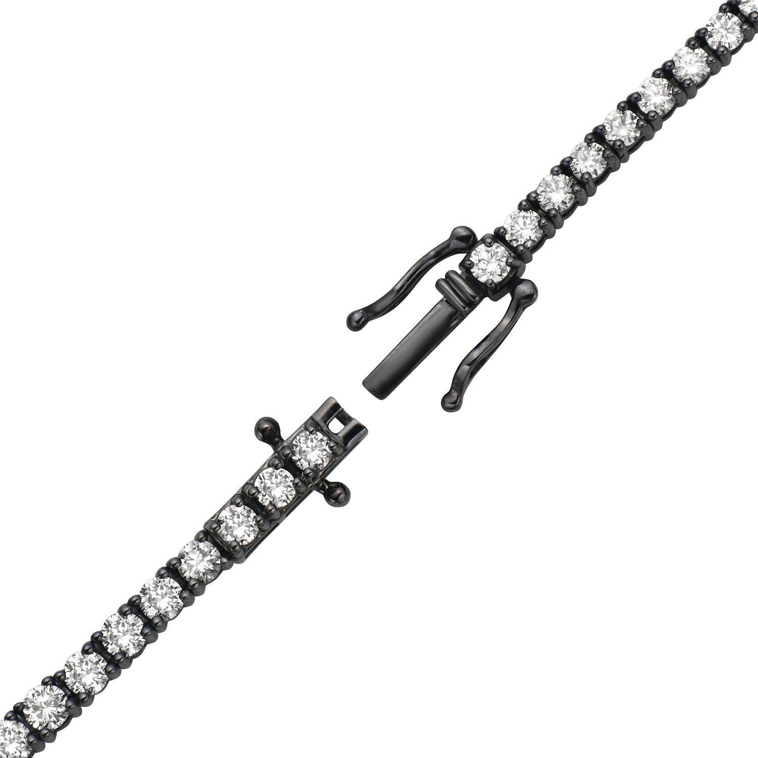 14K White Gold Pave Natural Diamond Tennis Bracelet - Elegant Link Chain Jewelry for Women - Perfect Gift for Anniversary, Wedding & Special Occasions