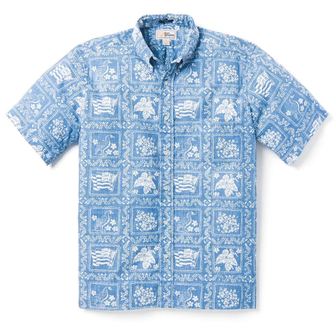 Reyn Spooner Men's Classic Hawaiian Aloha Shirt - Button Down Short Sleeve Casual Shirt for Beach, Vacation & Summer Outfits