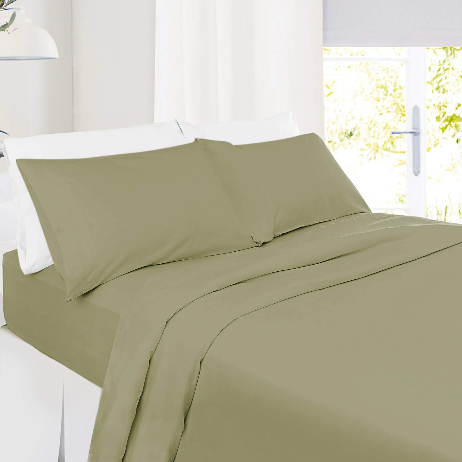 4-Piece Twin XL Sheet Set - 800 Thread Count 100% Ultra-Fine Cotton Luxury Bed Sheets - Extra Long Staple Cotton for Superior Softness - Fits Mattress Up to 14