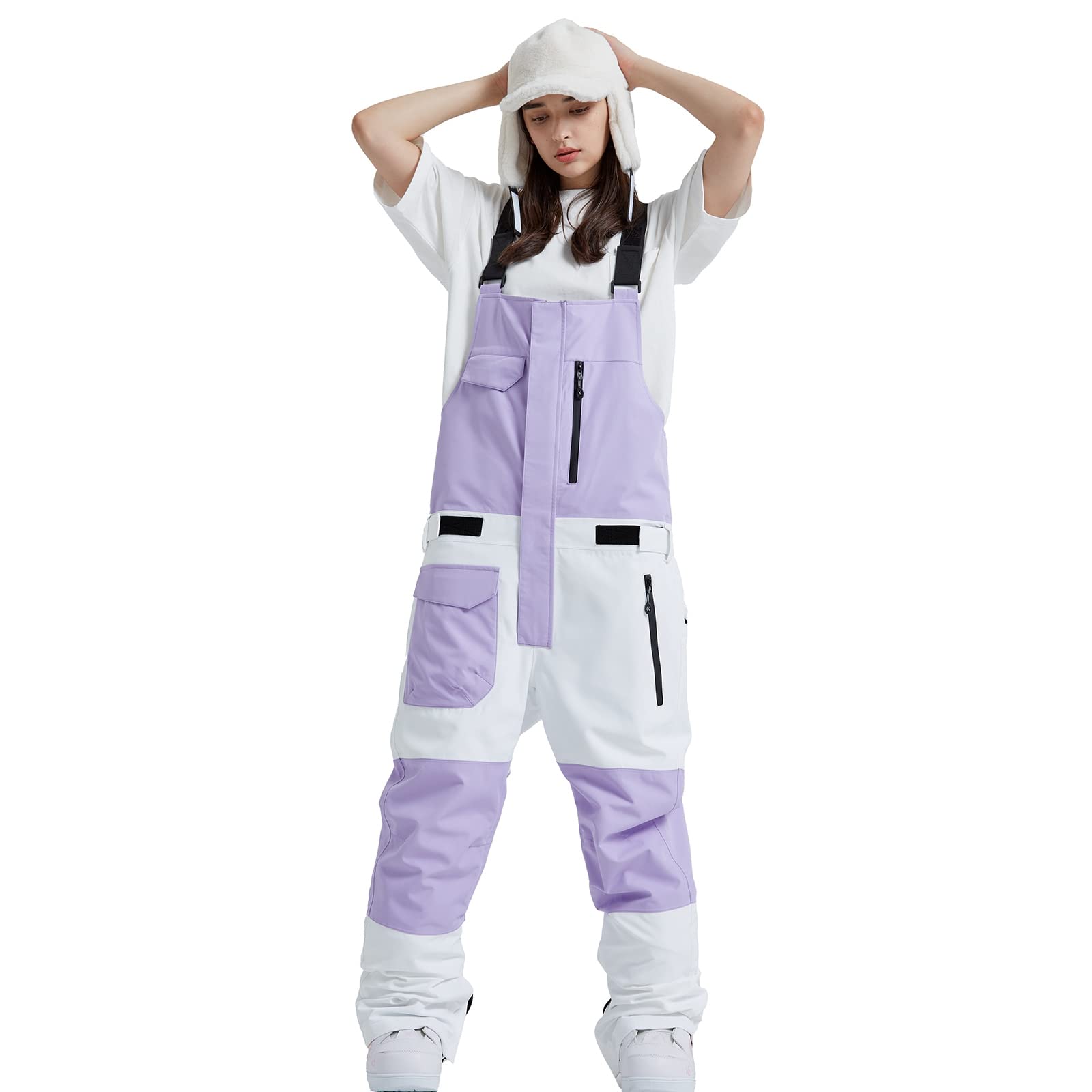 Waterproof Insulated Ski Overalls for Women & Men - Windproof Snow Bibs Pants for Skiing & Snowboarding | Perfect for Outdoor Winter Sports & Cold Weather Activities