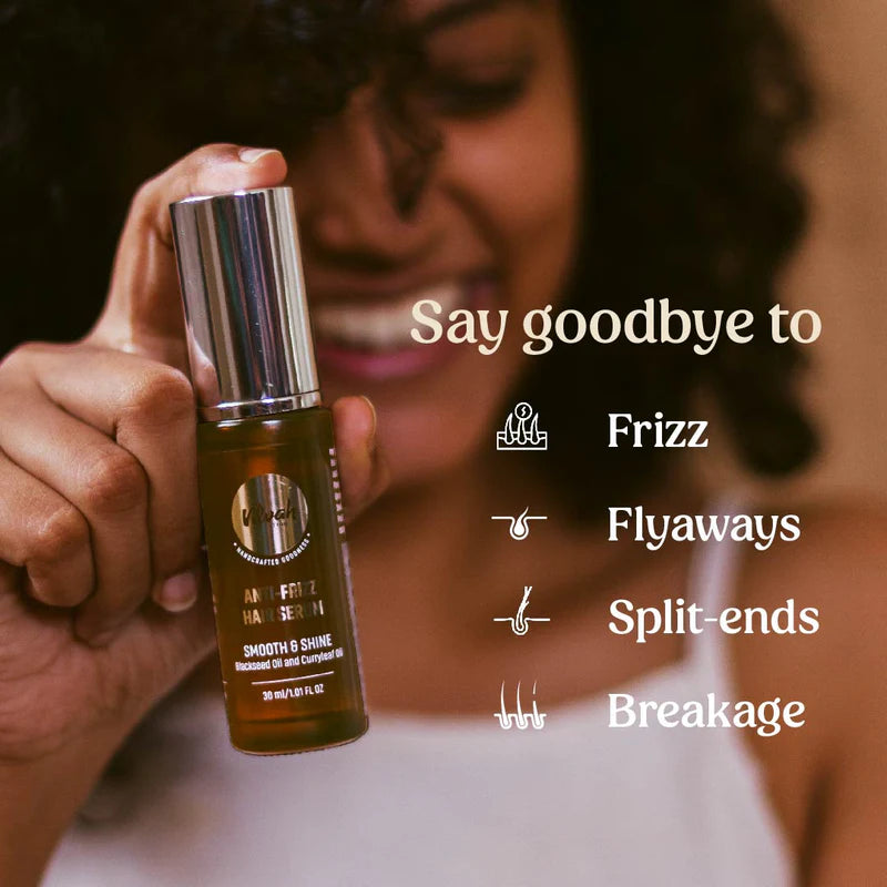 Best Anti Frizz Hair Serum for Smooth & Shiny Hair - Frizz Control & Hydration Treatment - Perfect for Dry, Damaged & Curly Hair - Salon Quality at Home