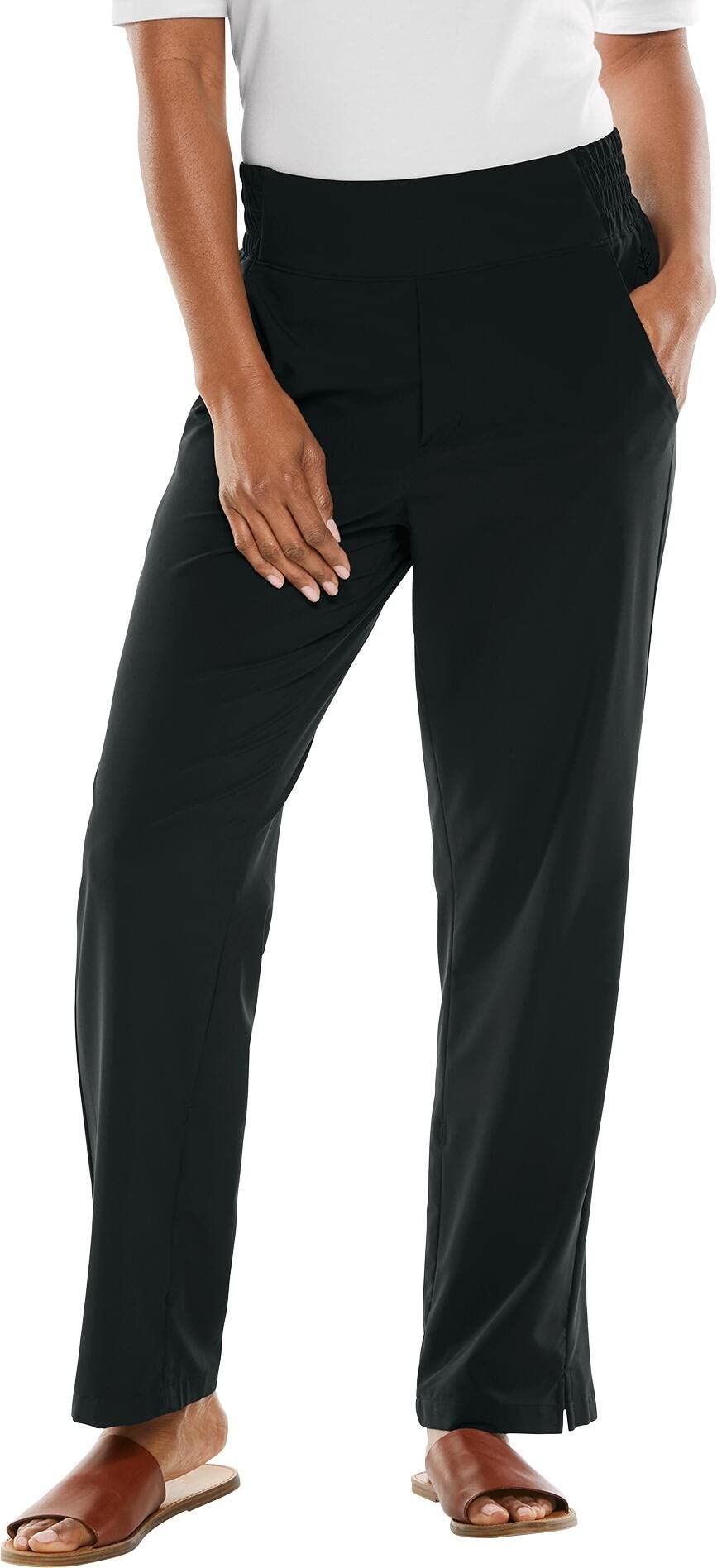 Coolibar UPF 50+ Women's Pellaro Travel Pants - Sun Protective Lightweight Quick-Dry Hiking Pants for Outdoor Adventures & Beach Vacations
