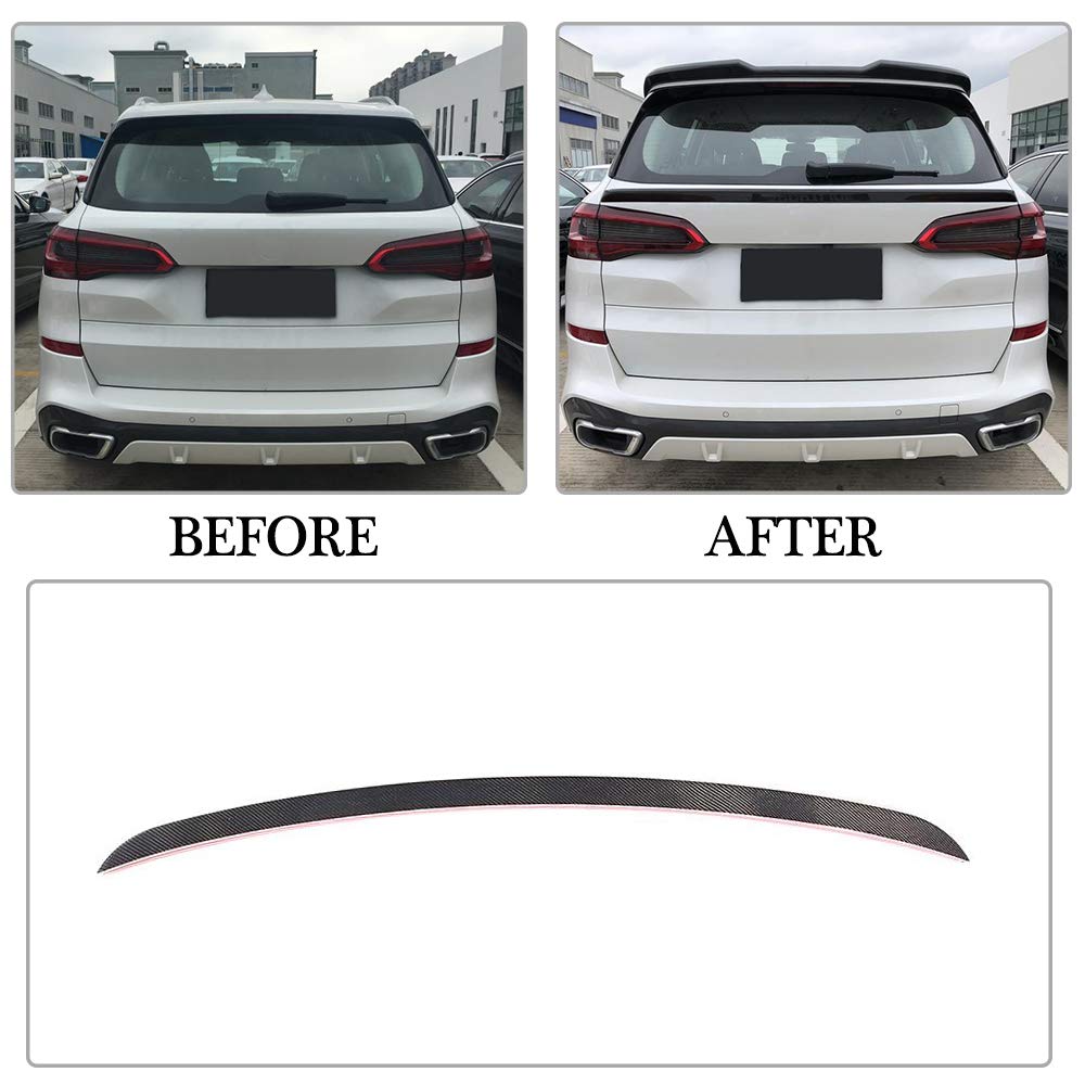 MCARCAR Carbon Fiber Trunk Spoiler for 2019-2023 BMW X5 G05 - Rear Middle Boot Wing Lip (Style A) | Enhances Aerodynamics & Sporty Look | Perfect for Car Enthusiasts & Performance Upgrades