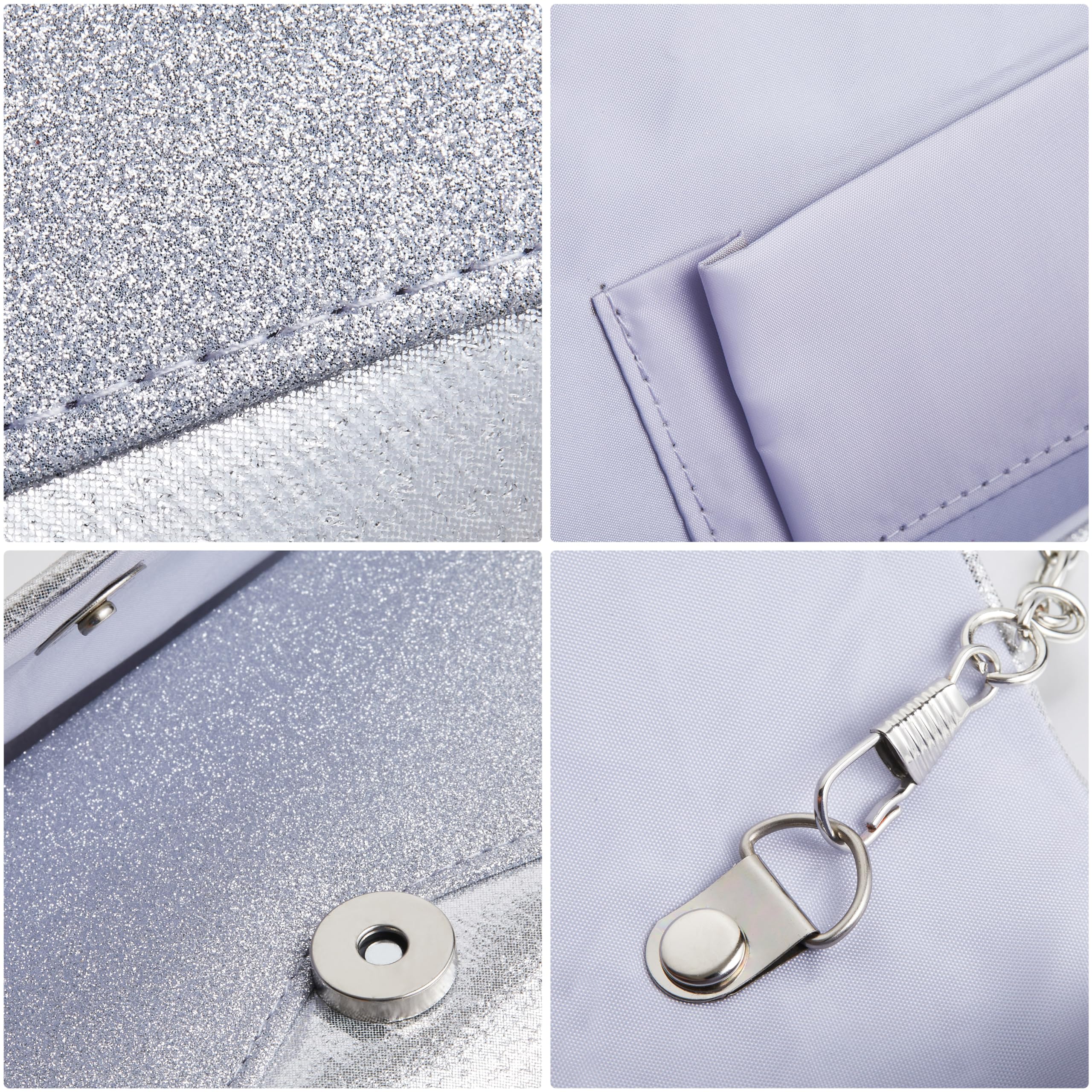 Sparkly Glitter Envelope Clutch Purse for Women - Elegant Evening Bag for Weddings, Prom, Parties & Formal Events | Perfect for Cocktail Dresses & Special Occasions