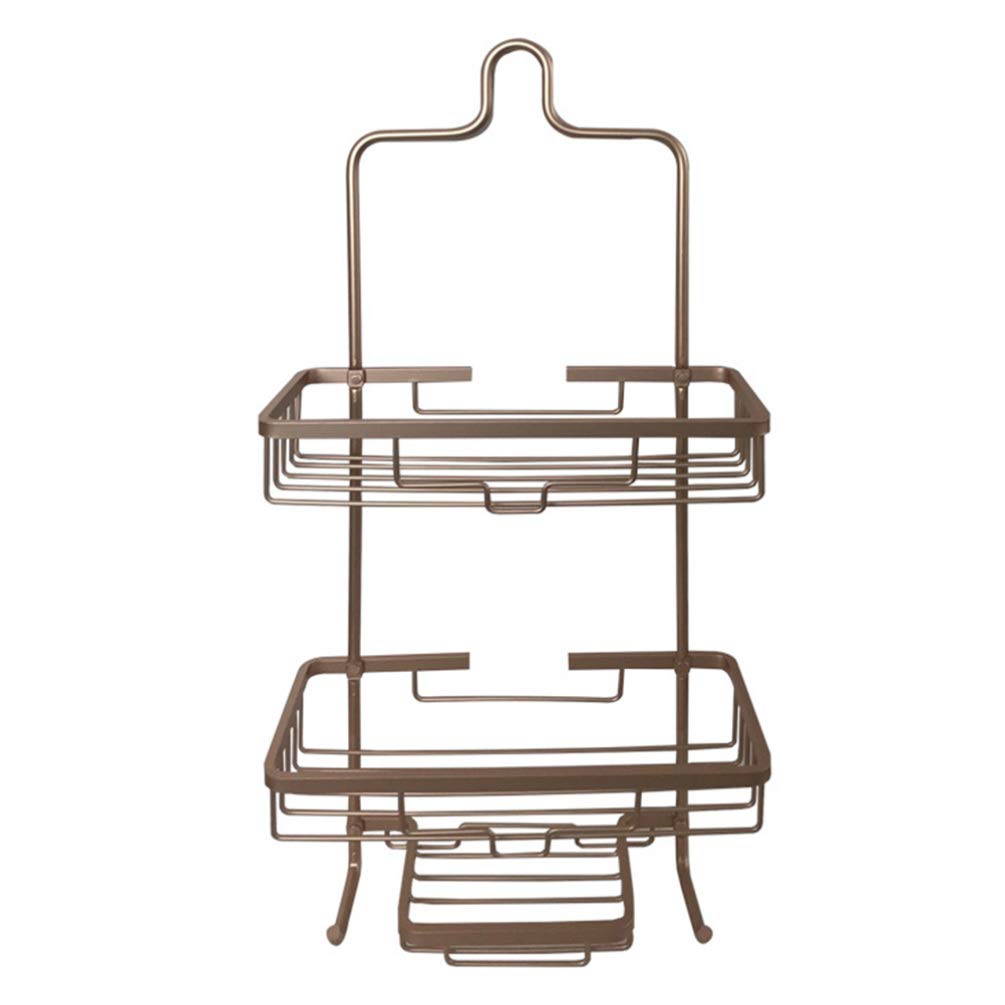 Cabilock Multifunctional Wire Shower Shelf - Bathroom Organizer for Shampoo, Cosmetics & Toiletries | Rose Gold Shower Storage Rack with Drainer | Perfect for Kitchen & Bathroom Accessories Organization (Great for Small Spaces & Apartment Living)