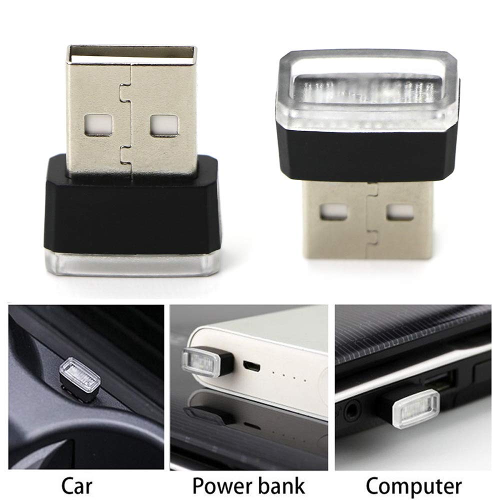 Purple Magenta USB LED Car Interior Ambient Lighting Kit – Customizable Mini Accent Lights for Cars, Trucks & SUVs – Perfect for Night Driving, Mood Lighting & Vehicle Decoration
