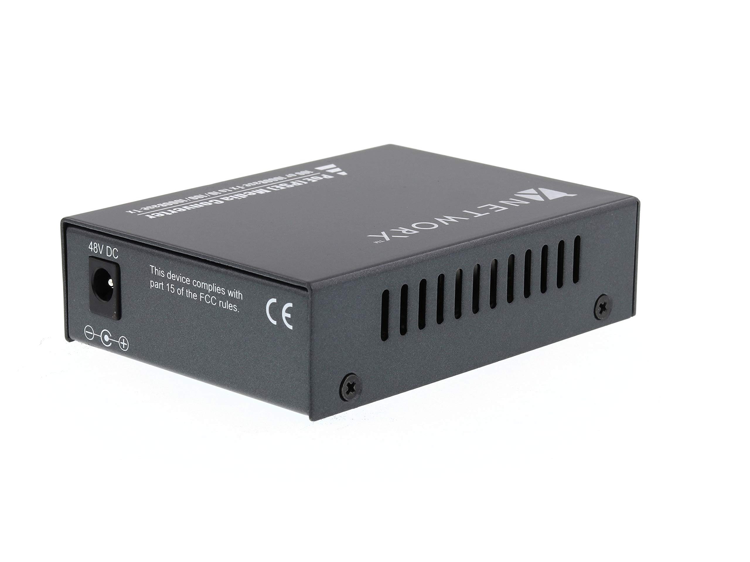 Gigabit PoE Fiber Media Converter - 1000Base-LX-LC Single Mode | High-Speed Network Device for Office & Industrial Ethernet Connections
