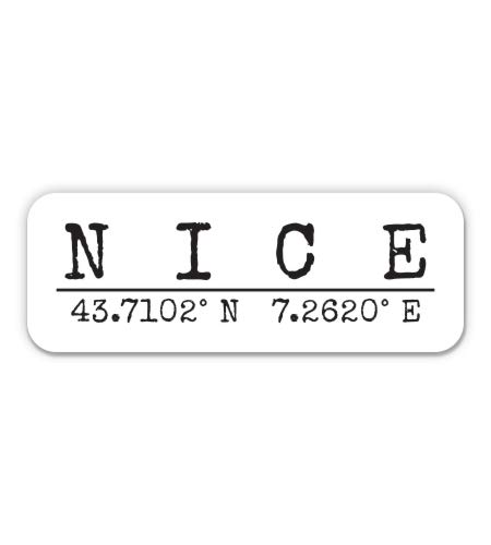 France Travel Luggage Vinyl Sticker Decal - Paris City Coordinates Design for Phone, Laptop, Water Bottle (3
