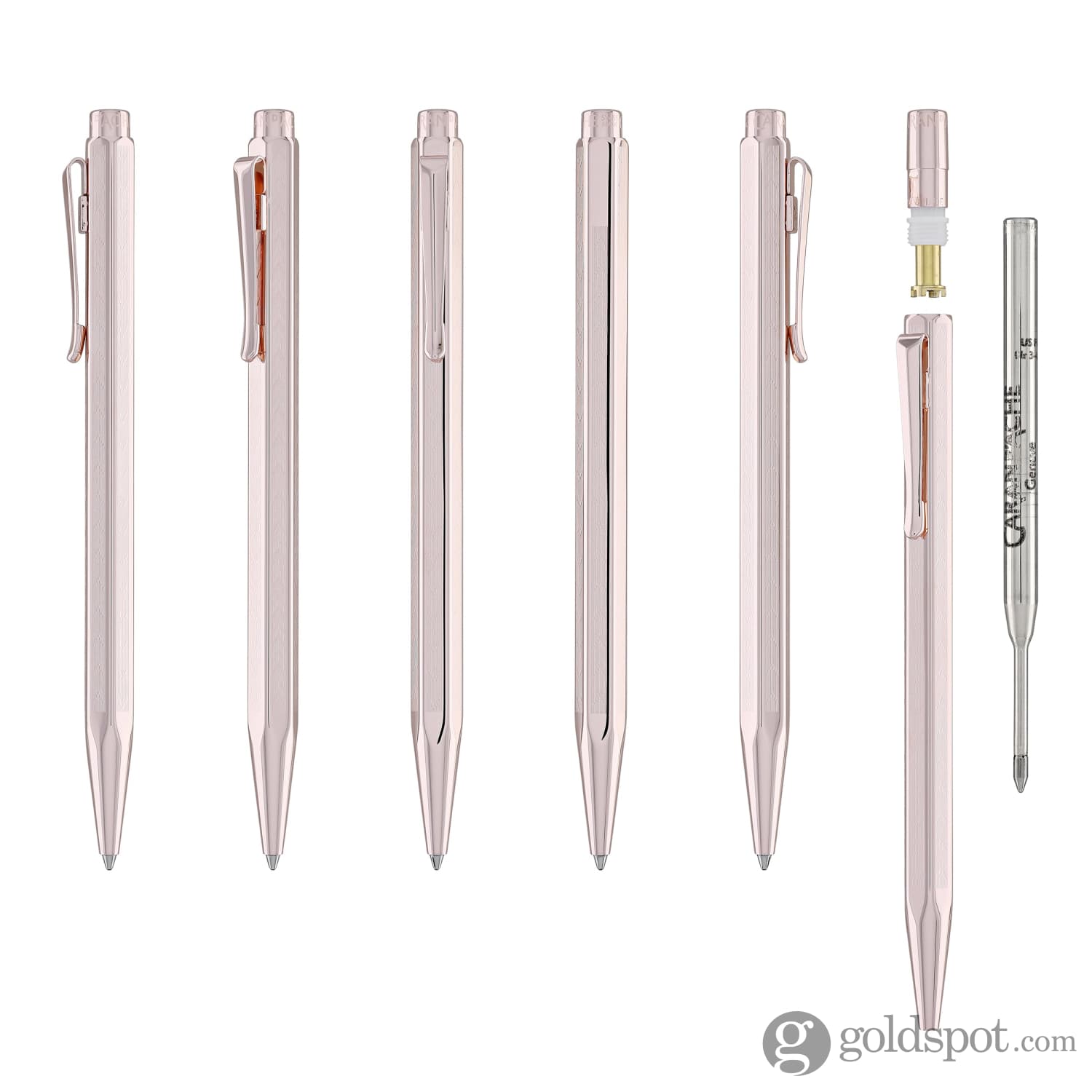 Caran d’Ache Ecridor Chevron Rose Gold Ballpoint Pen - Premium Writing Instrument for Business, Gifts & Luxury Collectors