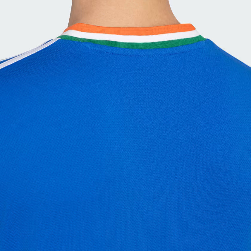 India Cricket T20 International Fan Jersey - Dark Blue & True Orange - Official Replica Jersey for Cricket Matches & Fan Support