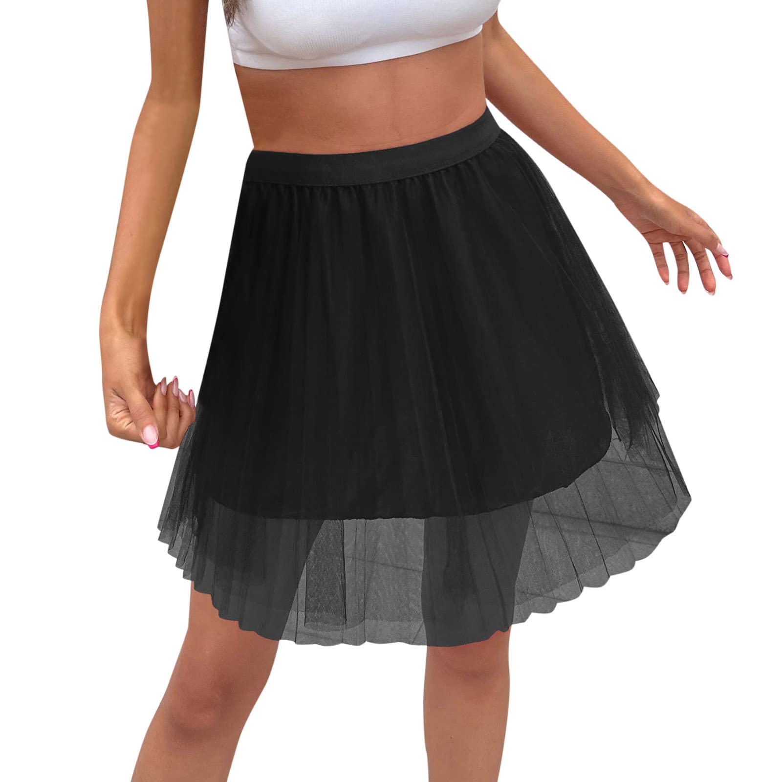 Elegant Tulle Skirt for Women - Short Layered Tutu Mini Skirt for Prom, Party, and Casual Wear | Perfect for Dances, Date Nights, and Special Occasions