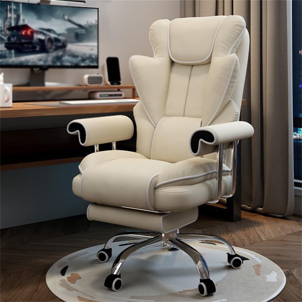 Ergonomic Gaming Chair with Adjustable Backrest - High Comfort Computer Chair for Esports, Office & Study - Reclining Sofa Chair for Home & Workspace