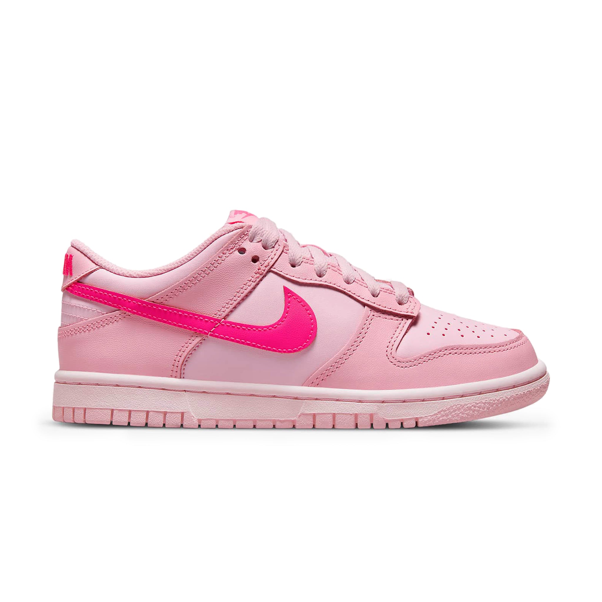 Nike Dunk Low Triple Pink (GS) - Girls' Sneakers for Casual Wear, School & Sports | Stylish Pink Basketball Shoes for Teens