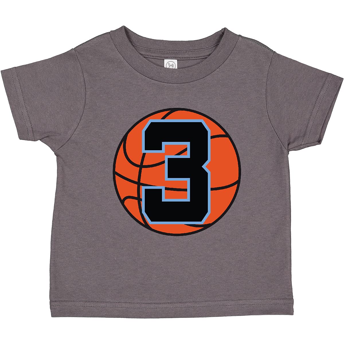 Inktastic Basketball 3rd Birthday T-Shirt for 3 Year Old Boys & Girls - Fun Toddler Basketball Party Outfit for Birthday Celebrations & Sports Events