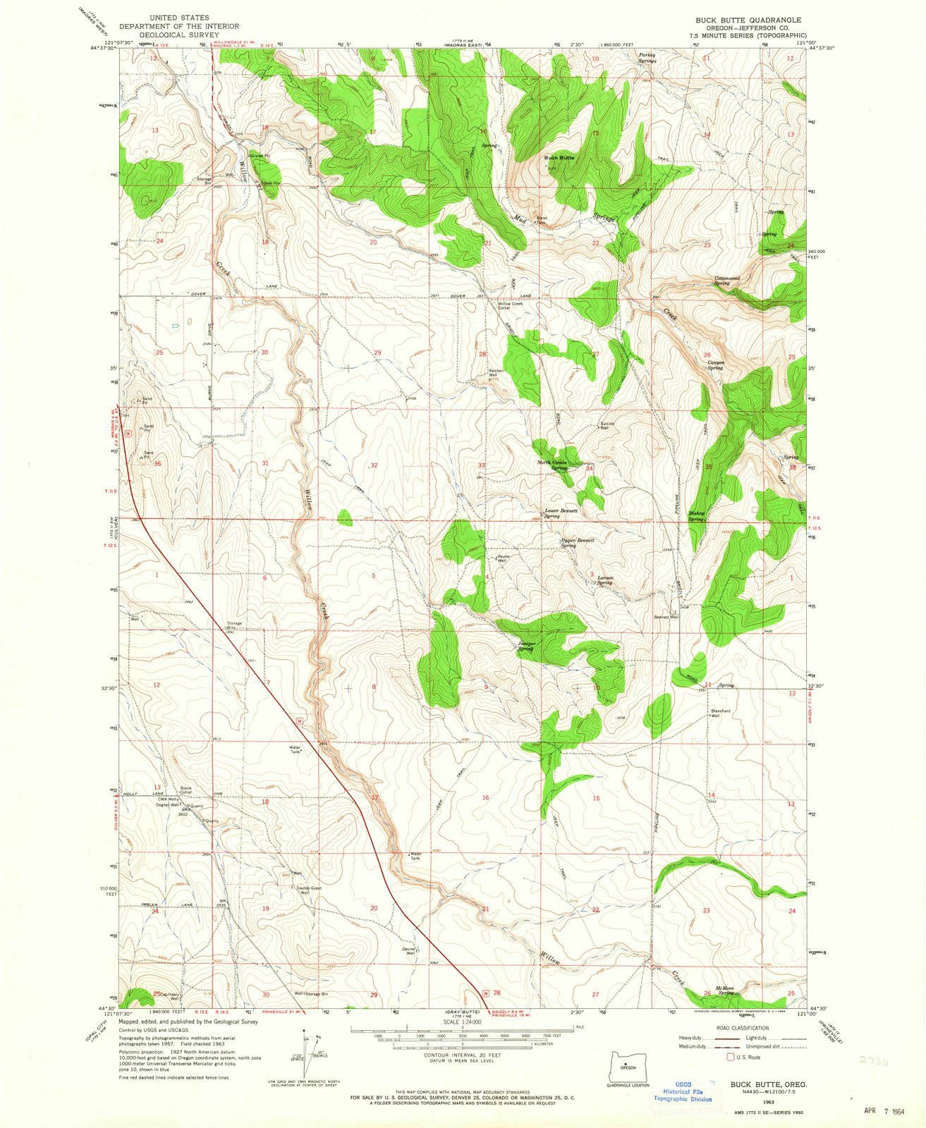 1963 Buck Butte Oregon USGS Historical Topographic Map - Vintage Wall Art Decor 35x44 Inches - Perfect for Home, Office & Classroom Geography Displays