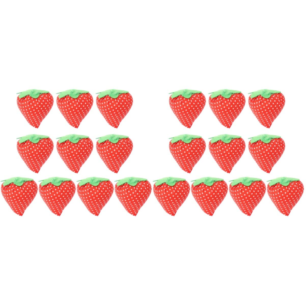 Ciieeo 20-Piece Strawberry Pin Cushion - Fabric Sewing Needle Holder with Pins - Perfect for Quilting, Embroidery & Crafting Projects
