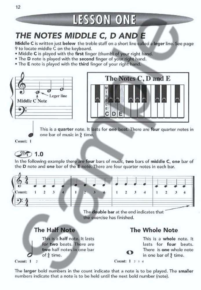 Complete Learn to Play Piano Manual with 2 CDs - Step-by-Step Piano Lessons for Beginners | Perfect for Home Practice, Music Education & Self-Study