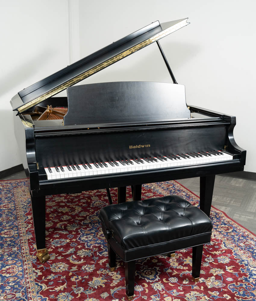 Baldwin 5'8R1CR Artist Series Grand Piano in Satin Ebony Finish - Premium Handcrafted Upright Piano for Concert Halls, Music Studios & Luxury Homes