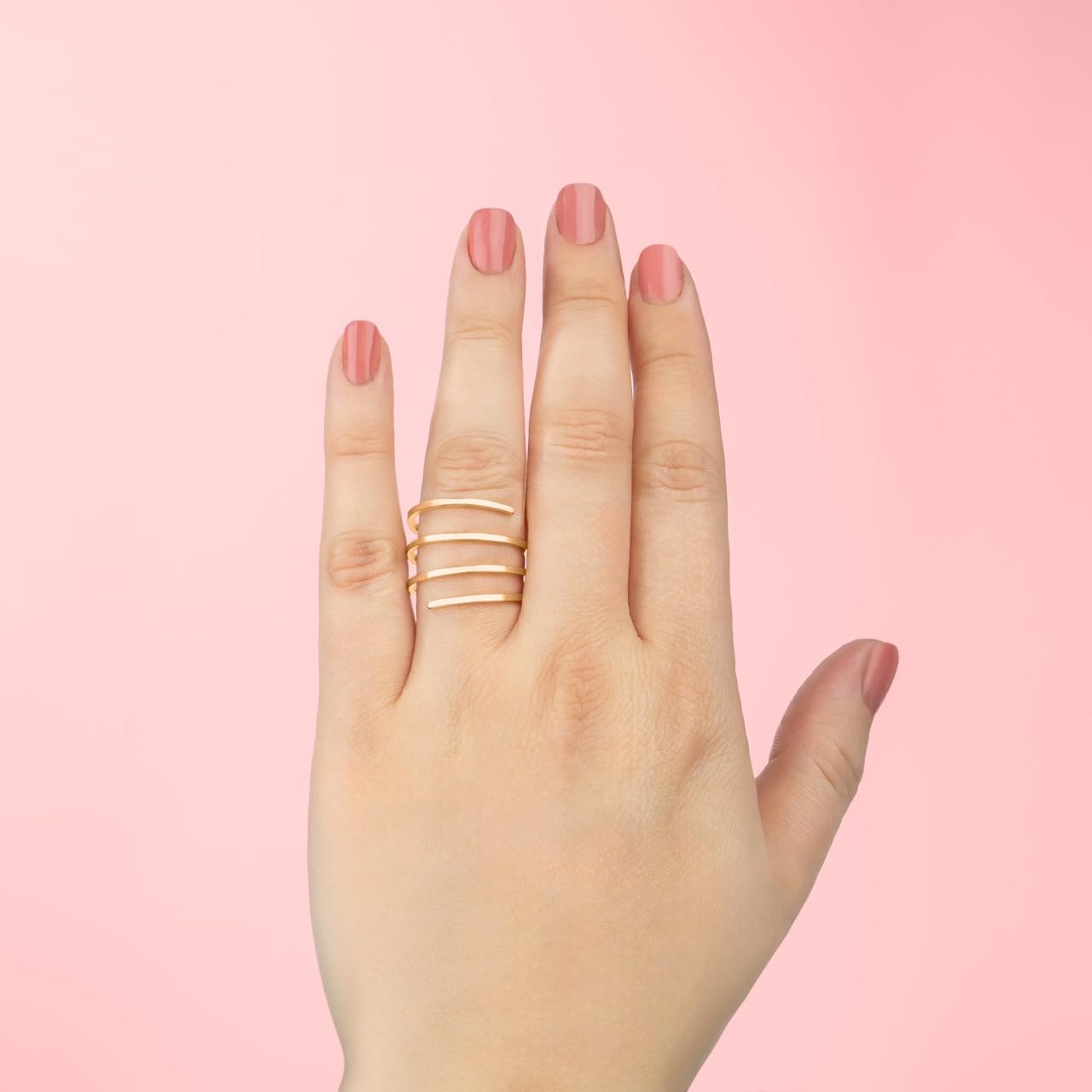 Custom Adjustable Twisted Square Bypass Ring Band - 14K Gold Fill, Rose Gold or Silver - Double Square Bypass Ring for Women - Perfect for Weddings, Anniversaries & Everyday Elegance