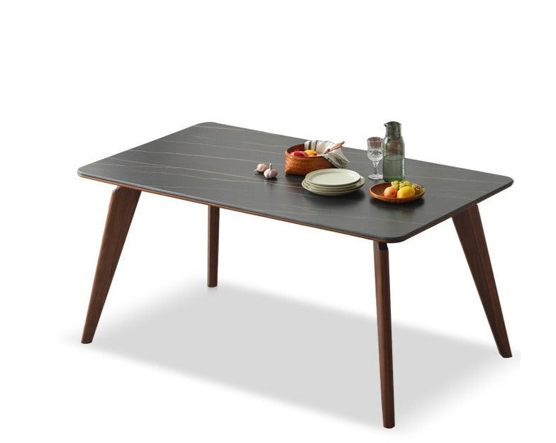 Premium Black Walnut Solid Wood Dining Table - Handcrafted North American Hardwood, Rustic Farmhouse Style for Dining Room & Kitchen Decor