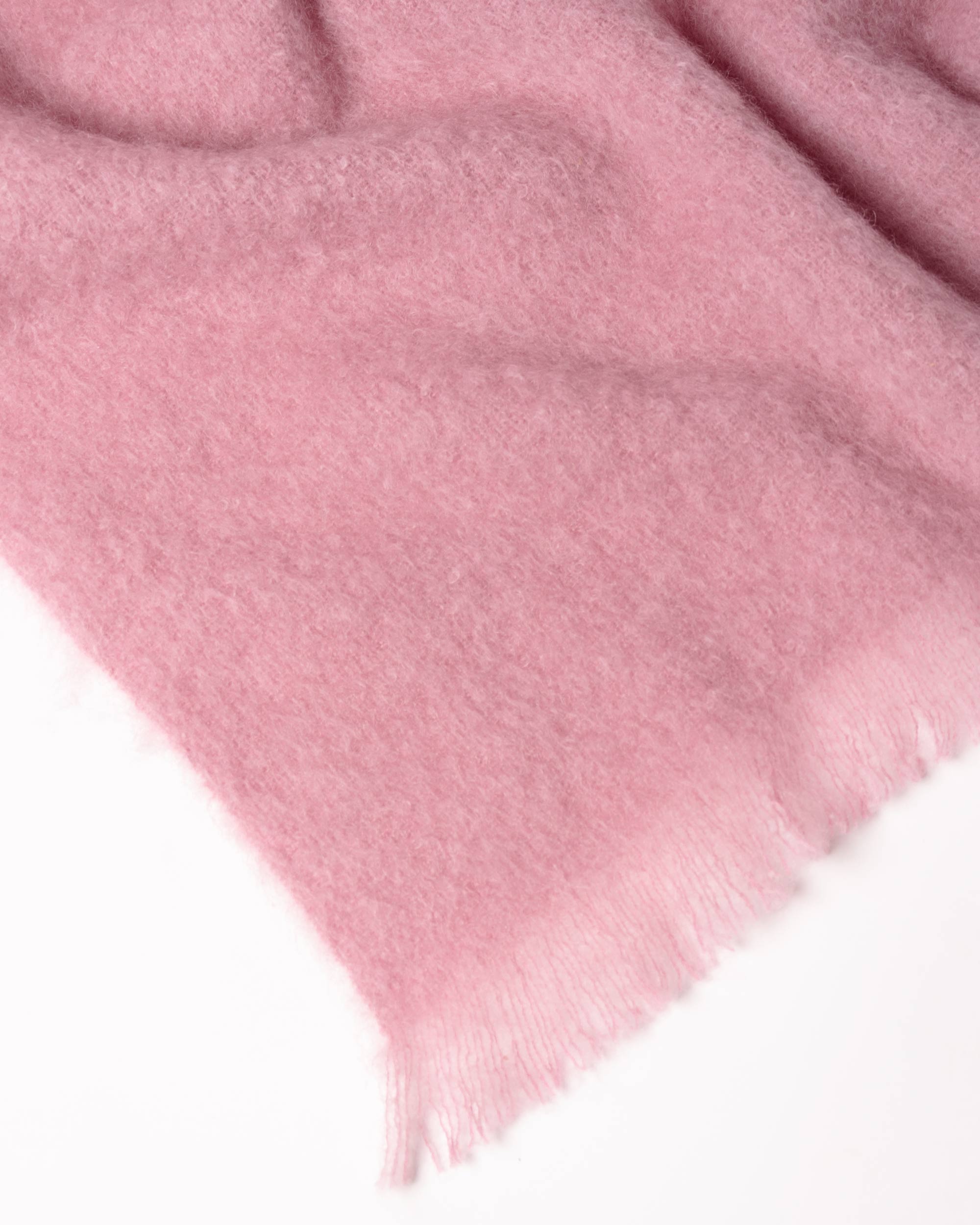 Luxury Peony Pink Mohair Throw Blanket - Soft & Cozy Knit Blanket for Couch, Bed, Sofa - Perfect for Winter, Gifts & Home Decor