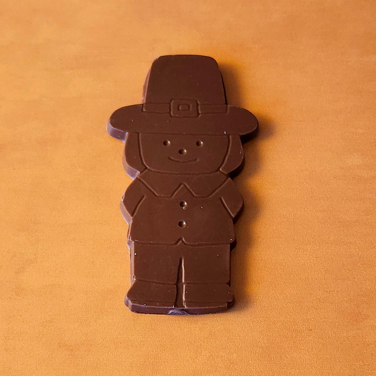 Chocolate Pilgrim Boy - Premium Handmade Chocolate Figurine for Holidays & Gifts | Perfect for Christmas Decorations, Party Favors, and Seasonal Treats