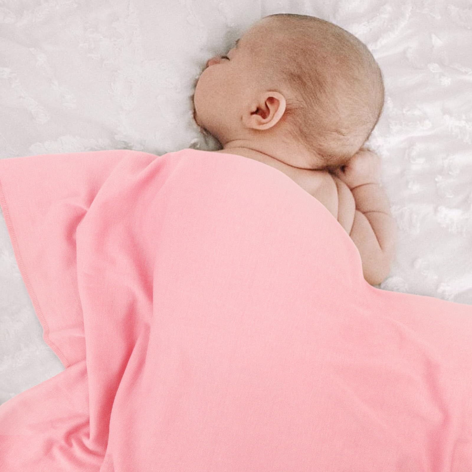 DRESHOW BQUBO Newborn Cotton Receiving Blankets - Soft & Warm Baby Swaddle with Mittens & Bow Hat - Perfect for Hospital, Sleep, and Baby Shower Gifts - Ideal for Newborns 0-6 Months