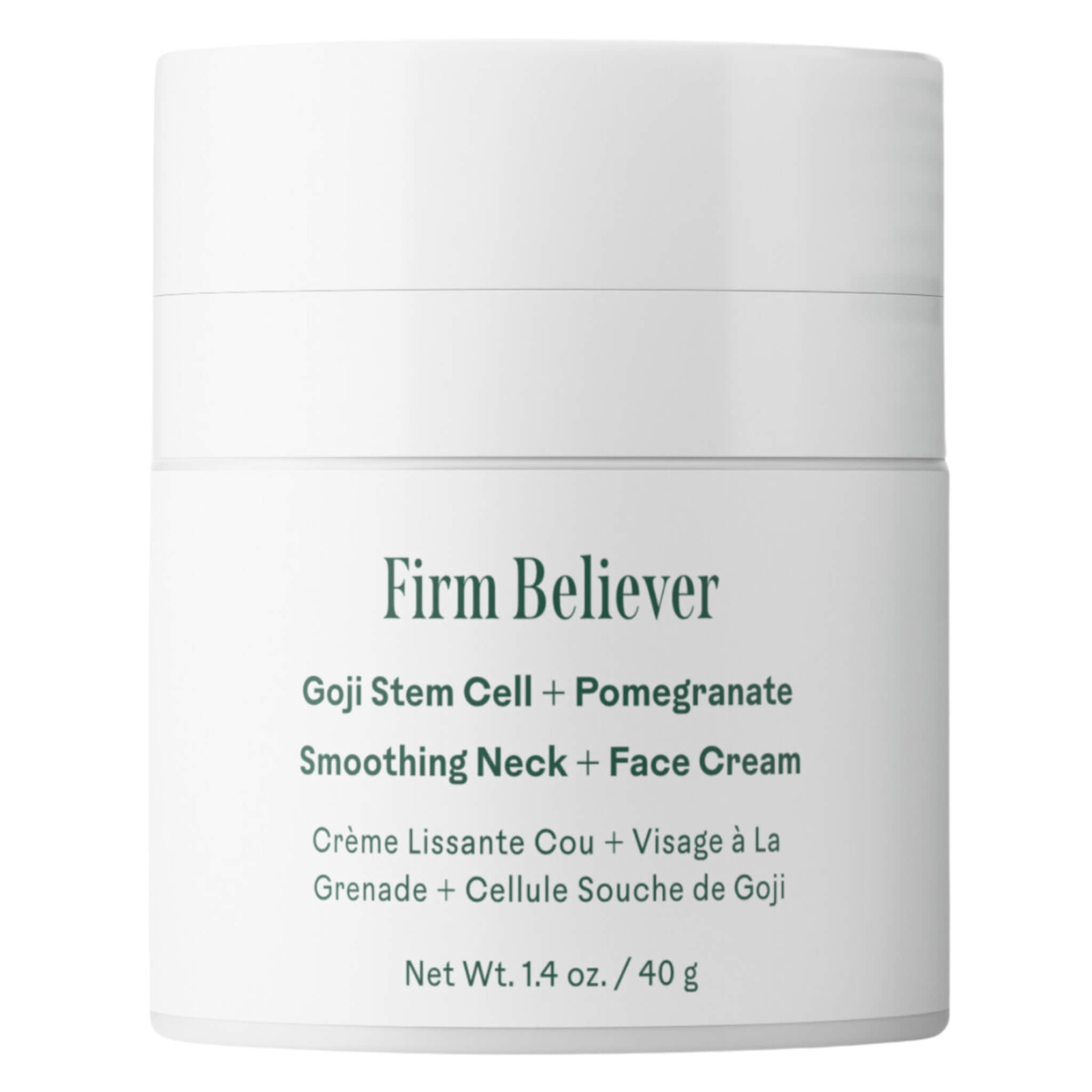 Firm Believer Goji Stem Cell & Pomegranate Anti-Aging Neck and Face Cream - Hydrating & Smoothing Skincare for Wrinkles & Fine Lines | Day & Night Moisturizer for Women & Men