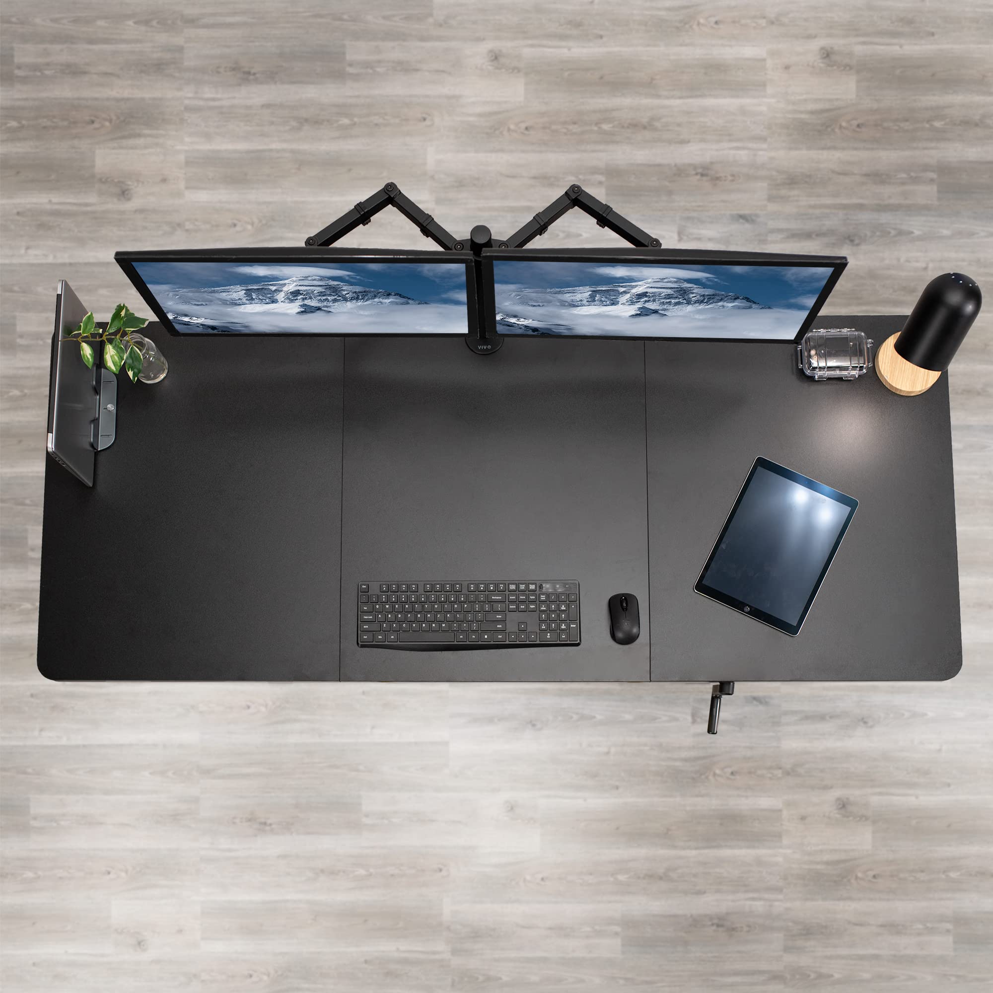 VIVO 71 x 30 Inch Adjustable Height Standing Desk - White Tabletop & Frame, Manual Crank with Foldable Handle, Ergonomic Workstation for Home & Office | Perfect for Remote Work, Gaming & Study Setup