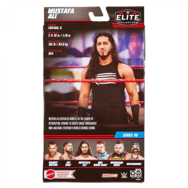 WWE Elite Collection Series 90 Mustafa Ali Action Figure - Authentic Wrestling Collectible Toy for Fans & Display - Perfect for Play, Gifts, and WWE Memorabilia Collections