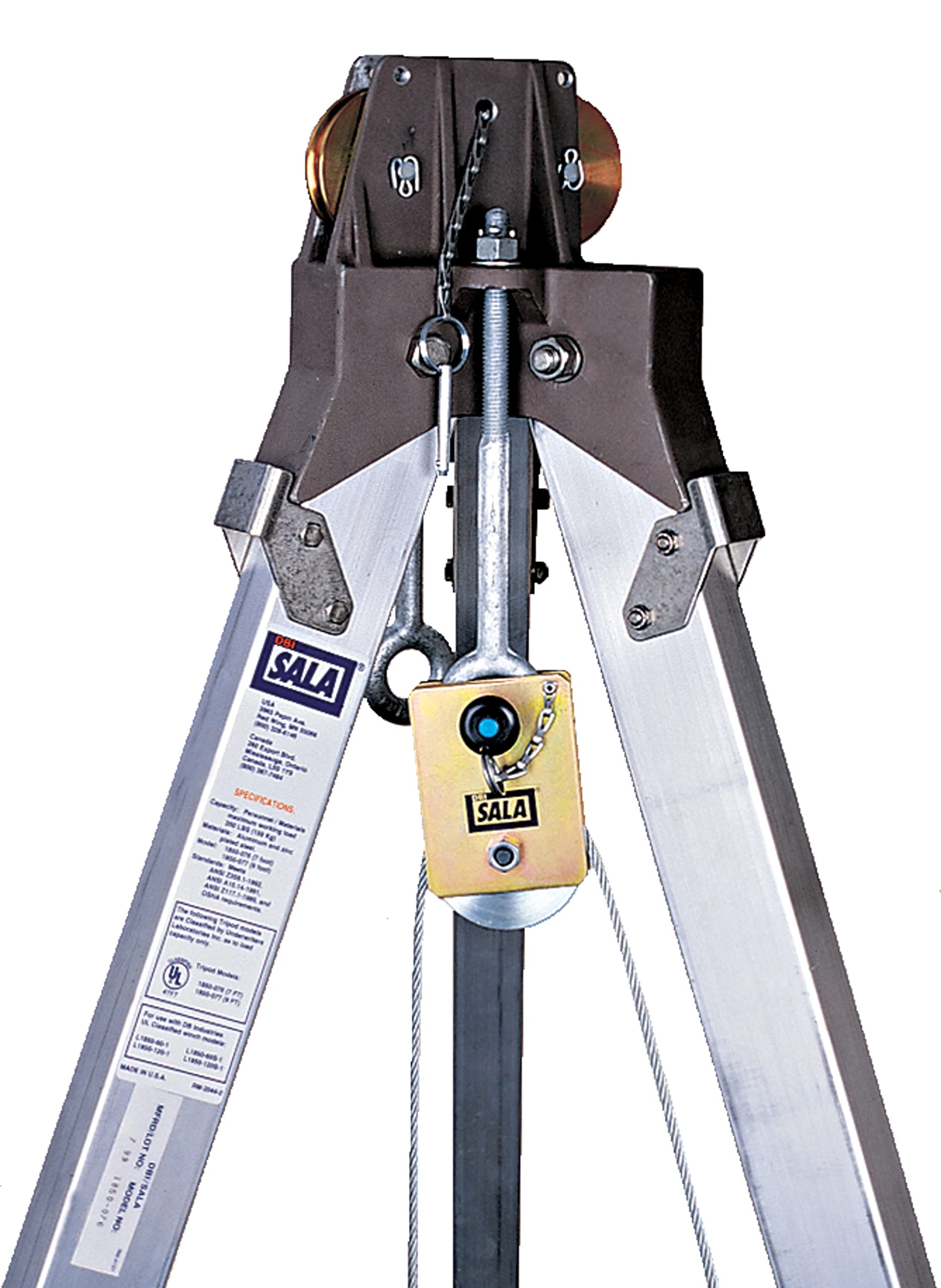 3M™ DBI-SALA® Advanced™ Confined Space Tripod with Pulley System - 8003205 (1 EA) - Ideal for Rescue Operations, Construction Safety & Industrial Confined Space Work