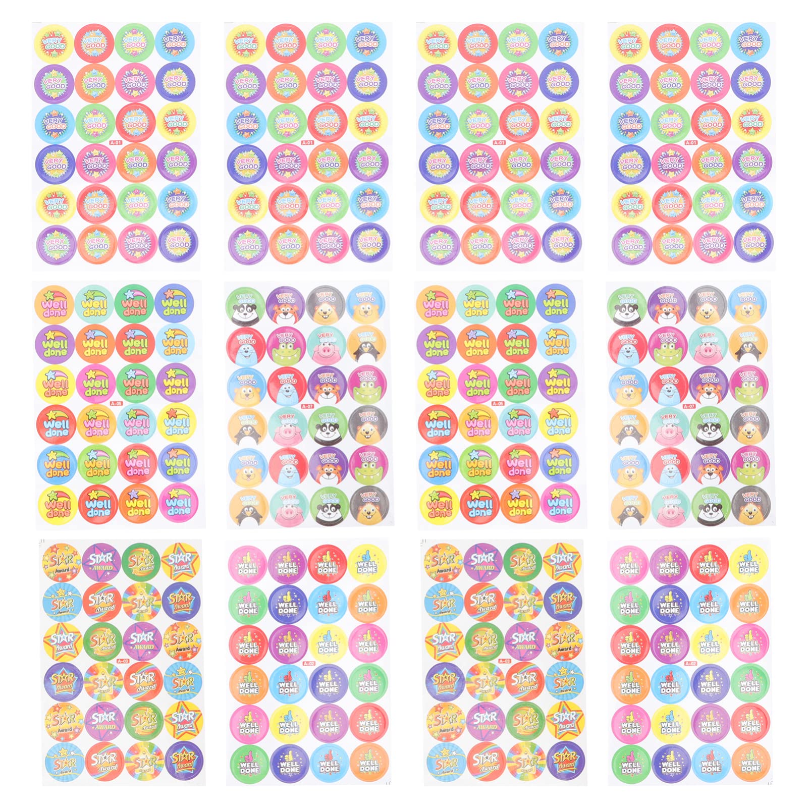 Operitacx 100 Sheets Motivational Stickers for Students - Inspirational Reward Stickers for Kids, Teachers & Classrooms - Perfect for Encouragement, Behavior Charts & School Incentive Programs