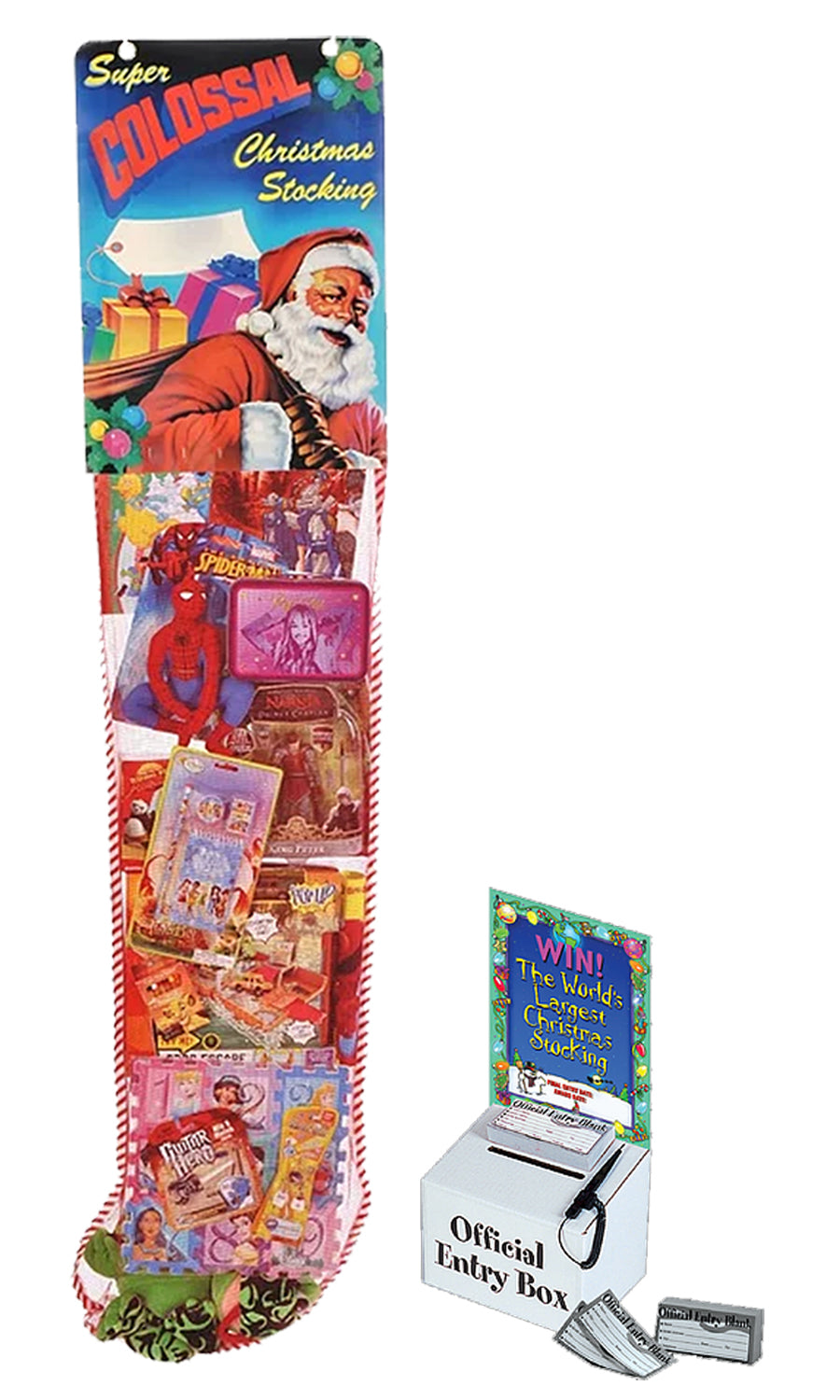 6ft Premium Christmas Stocking for Holiday Decor - Large Festive Xmas Stockings for Fireplace, Gift Giving & Home Decoration
