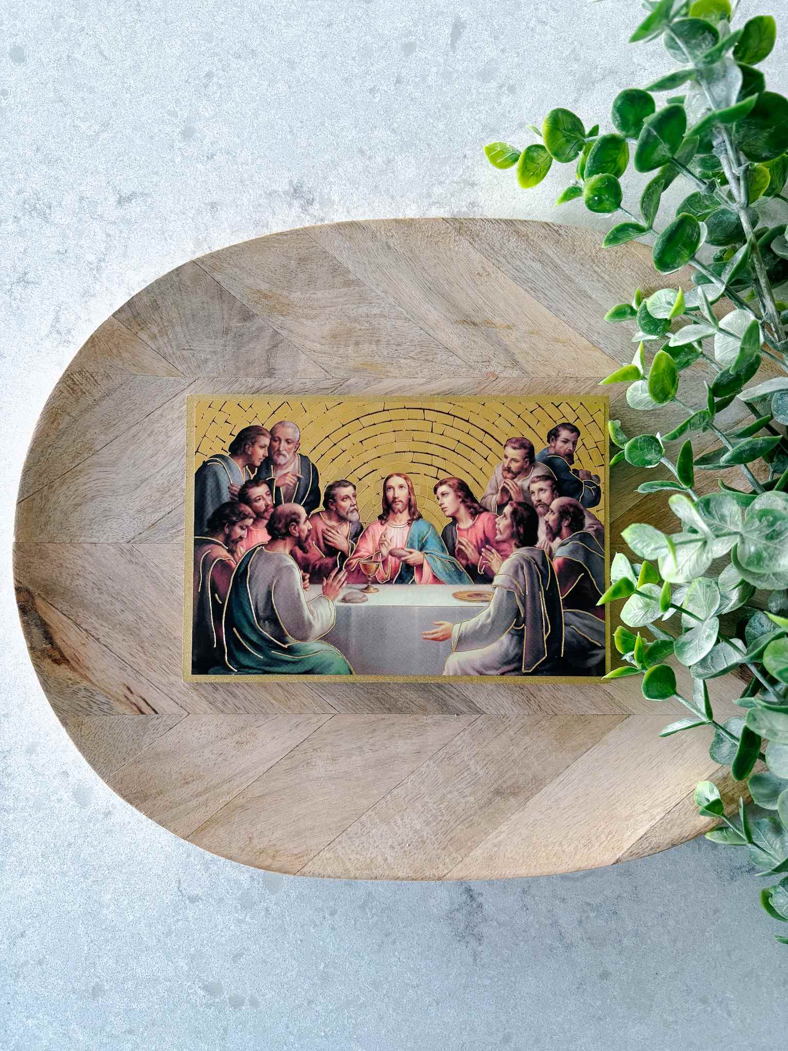 Small Last Supper Wall Plaque - Religious Home Decor for Kitchen, Living Room & Gifts - Perfect for Christian Housewarming & Easter Decorations