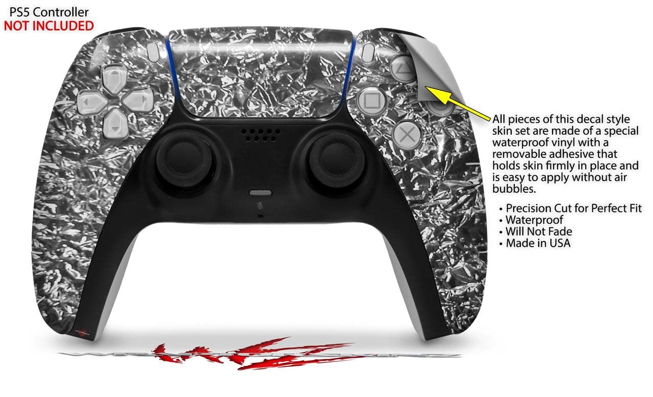 PS5 DualSense Controller Skin Wrap - Aluminum Foil for Gaming Protection