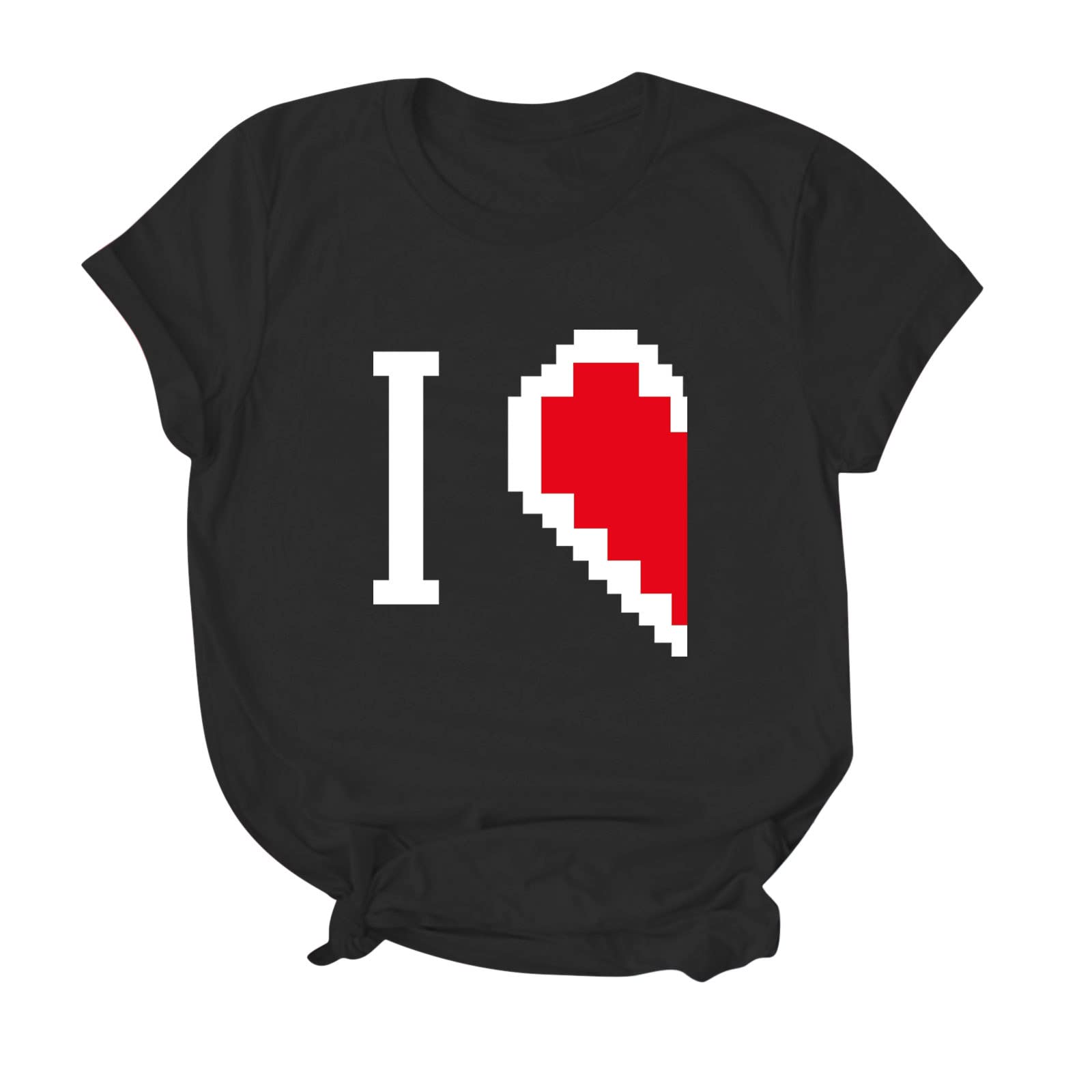 Men's Love Print Short Sleeve T-Shirt - Casual Summer Top for Sports & Outings