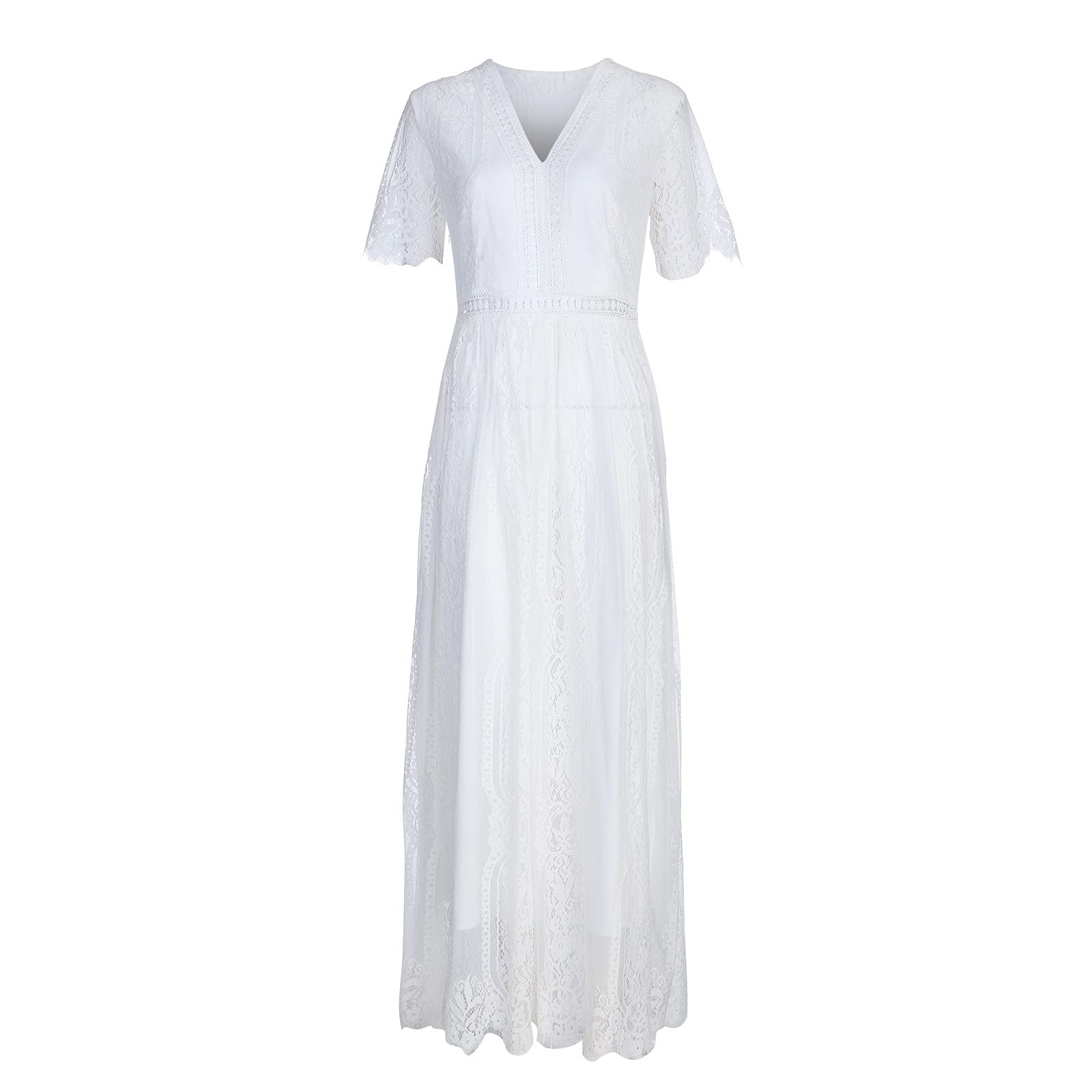 KCocoo Plus Size Maxi Dress for Women - Flowy Long Summer Dress with Pockets, Beach Cover Up, Boho Chic Maternity Dress for Vacation, Wedding Guest & Casual Outings