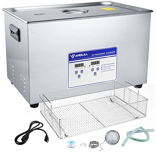 Anbull 600W 30L/8Gal Industrial Ultrasonic Cleaner with Digital Timer & Heater - 304 Stainless Steel Tank for Cleaning Wrench Tools, Metal Parts, Instruments - Perfect for Automotive Repair, Jewelry Cleaning, Dental Equipment Maintenance