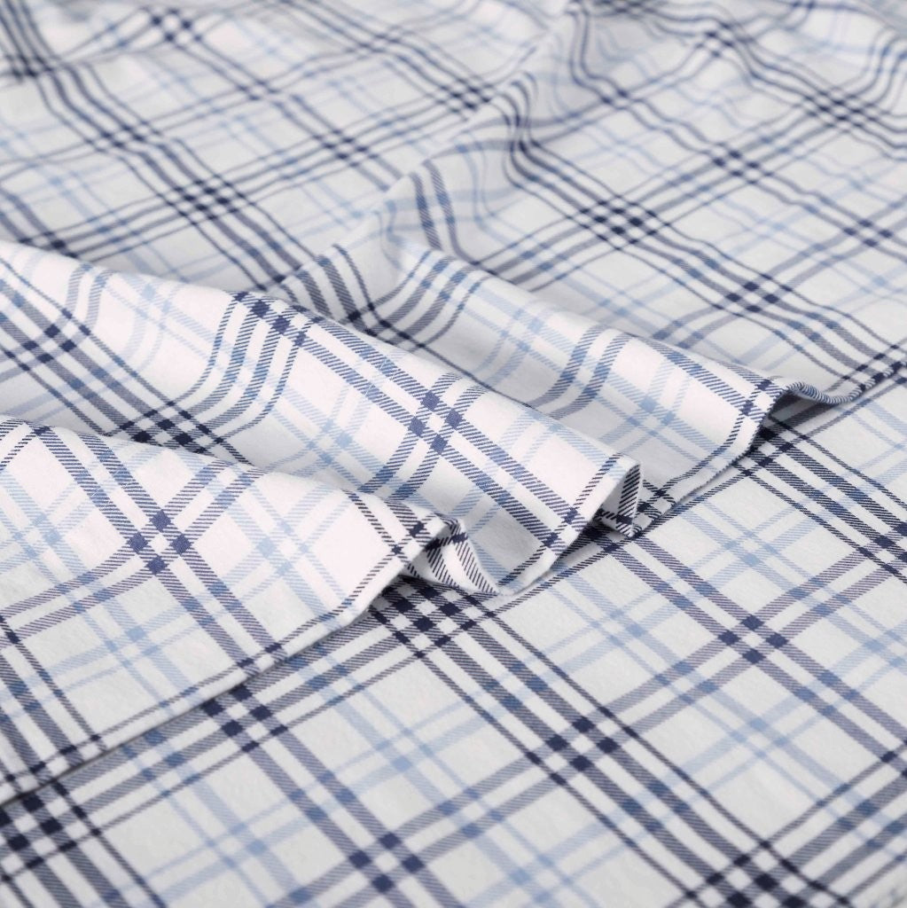 Soft Plaid Flannel Cotton Bed Sheet Set - Classic Farmhouse Style with Deep Pockets - Perfect for Cozy Winter Nights & Rustic Home Decor