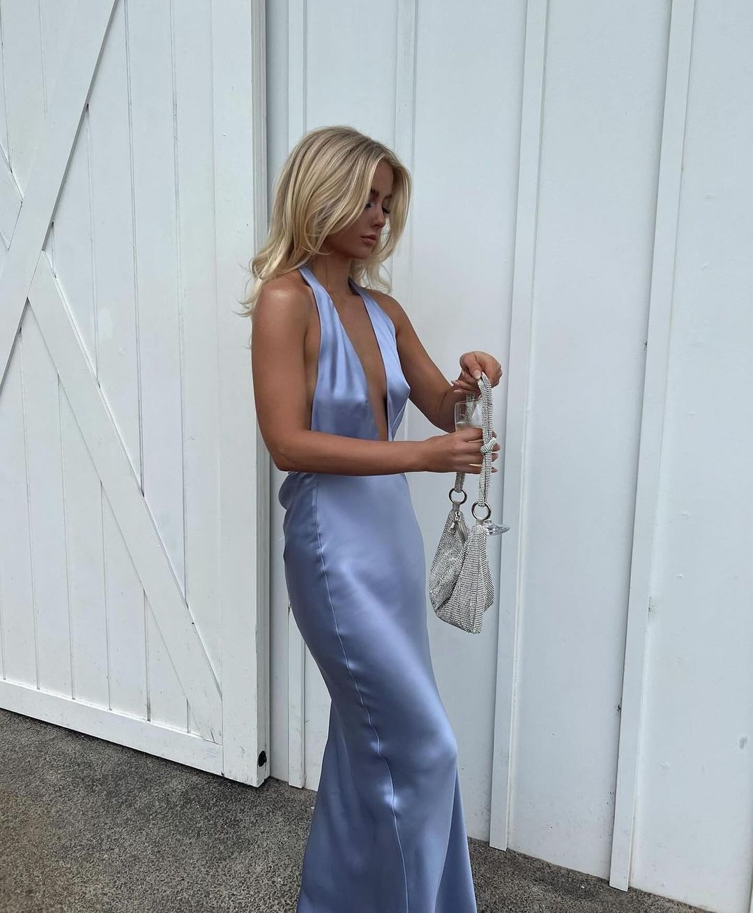 Elegant Halter Deep V-Neck Sheath Long Prom Dress J2707 - Perfect for Homecoming, Formal Events & Evening Parties