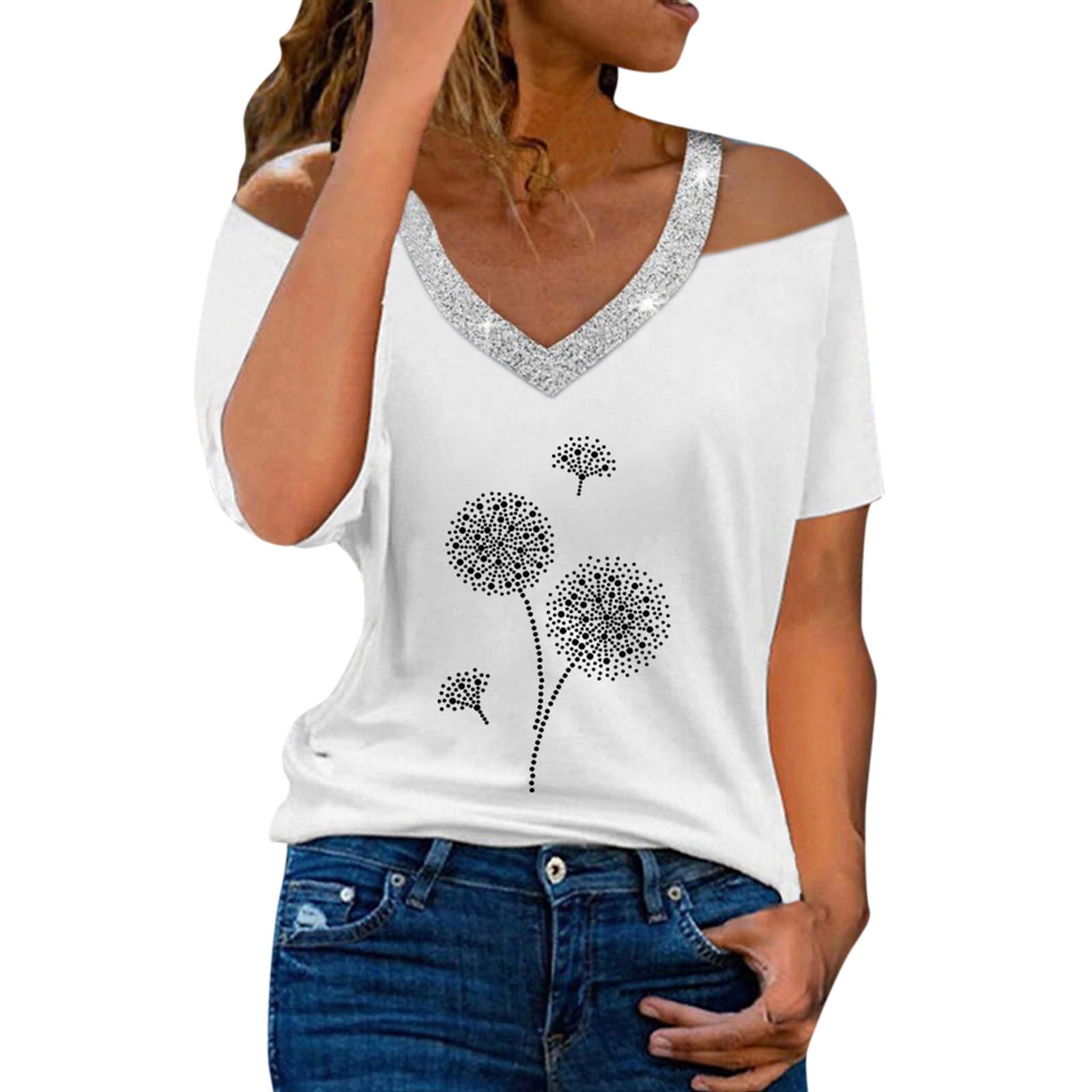 Women's Summer Workout Tops - Loose Fit Casual T-Shirt for Gym & Holiday