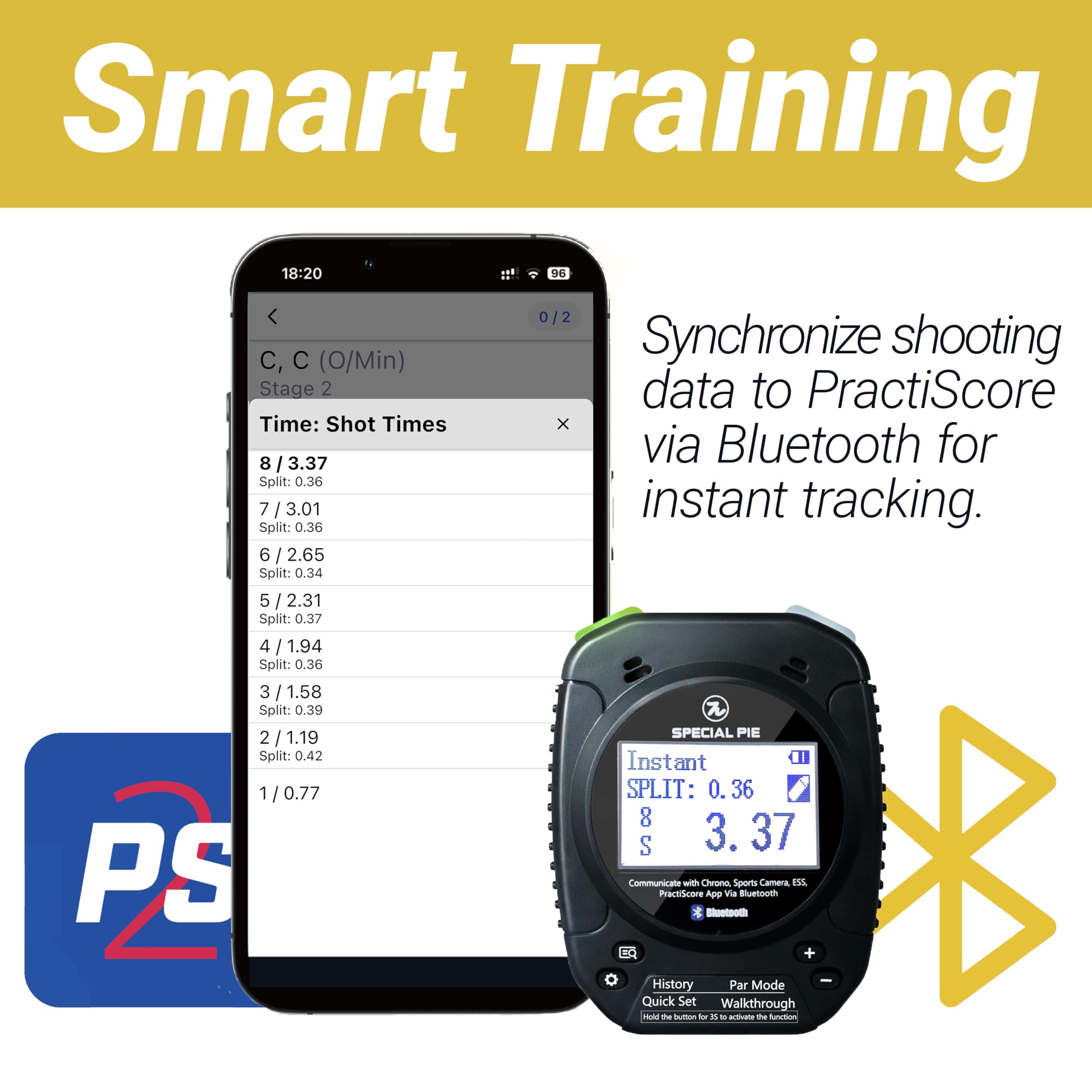 2025 Upgraded Shot Timer with Belt Clip - Professional Multifunction Dry Fire Timer for Pistol & Rifle Shooting - Perfect for USPSA, IPSC, APSC, IDPA, 3 Gun & Steel Challenge Competitions - Essential Training Gear for Target Practice & Range Drills