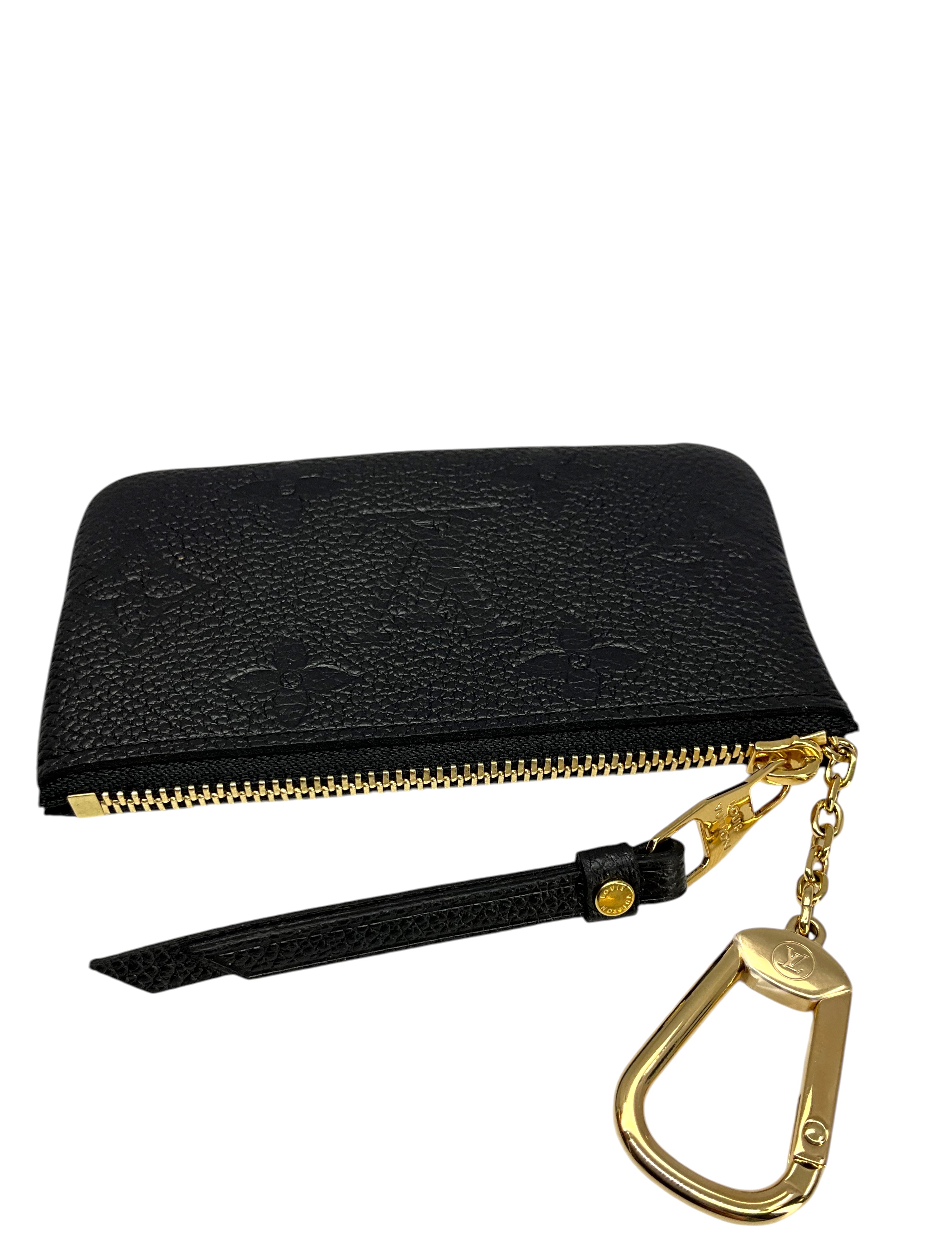Authentic Louis Vuitton Monogram Empreinte Leather Key Pouch - Compact Wallet for Keys & Cards - Perfect for Travel, Daily Use & Gift Giving