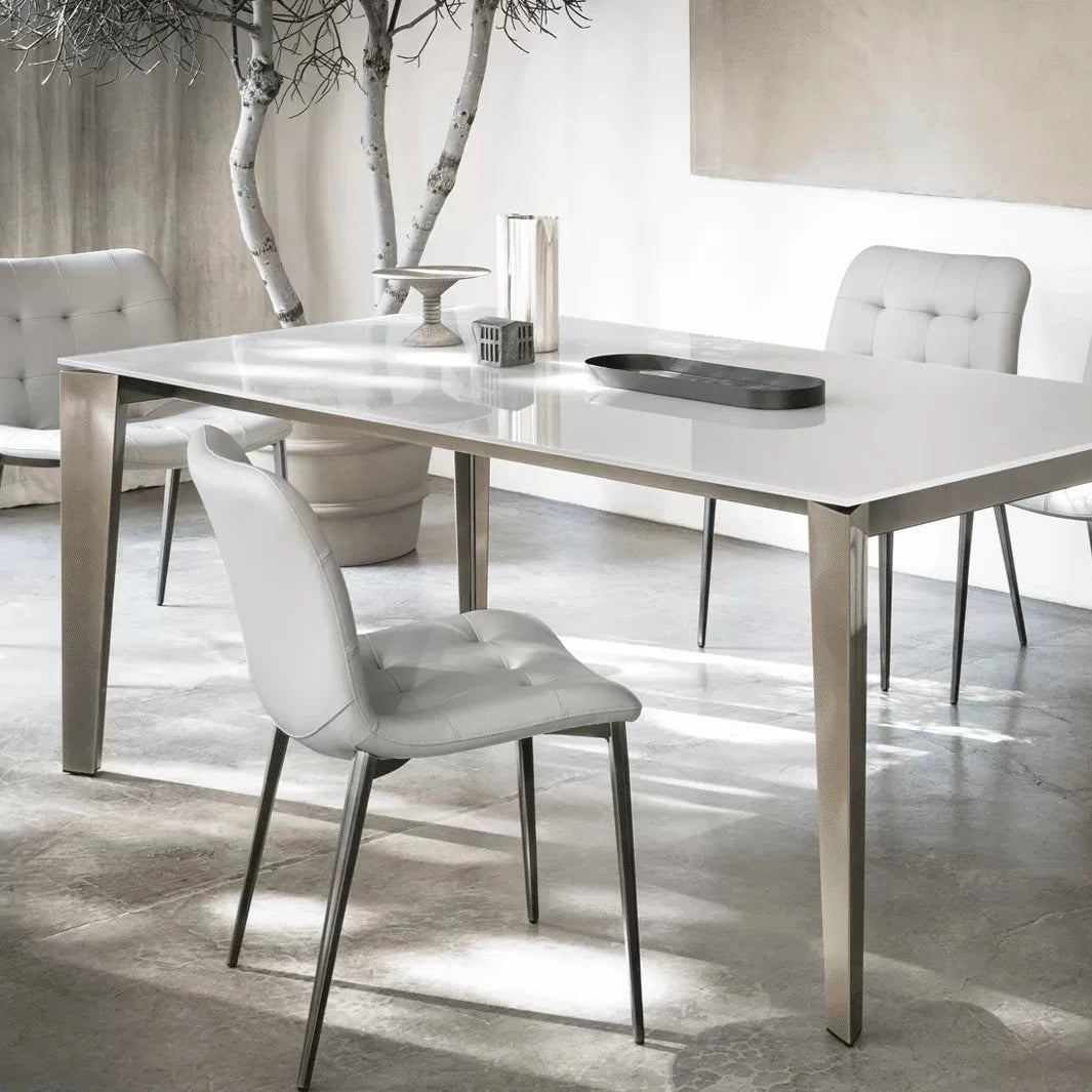 Elegant Cruz Marble & Ceramic Extendable Dining Table - Perfect for Family Gatherings & Dinner Parties