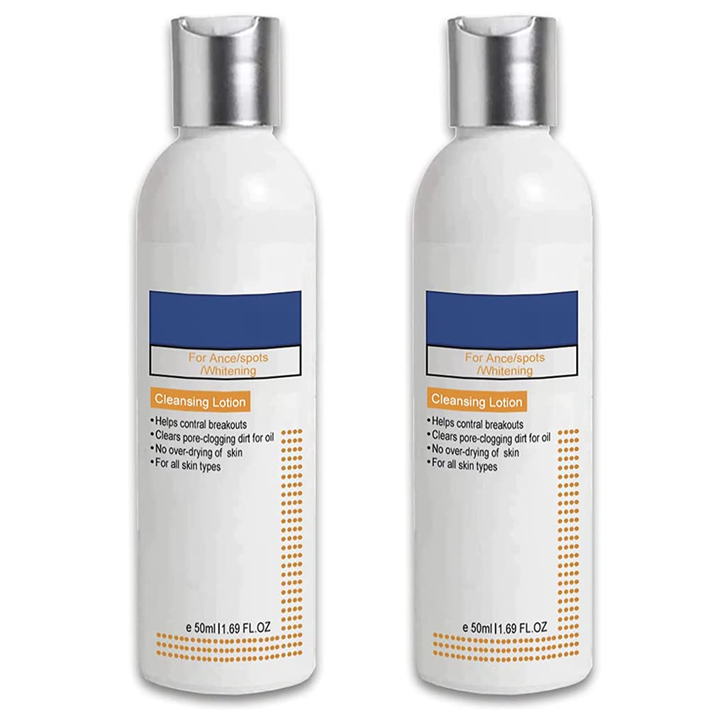Skinenjoy Acne & Dark Spot Cleansing Lotion - Facial Cleanser for Acanthosis Nigricans, Fine Lines, Pimples, Wrinkles & Sunburn Relief (2-Pack) | Gentle Daily Face Wash for Clear, Youthful Skin