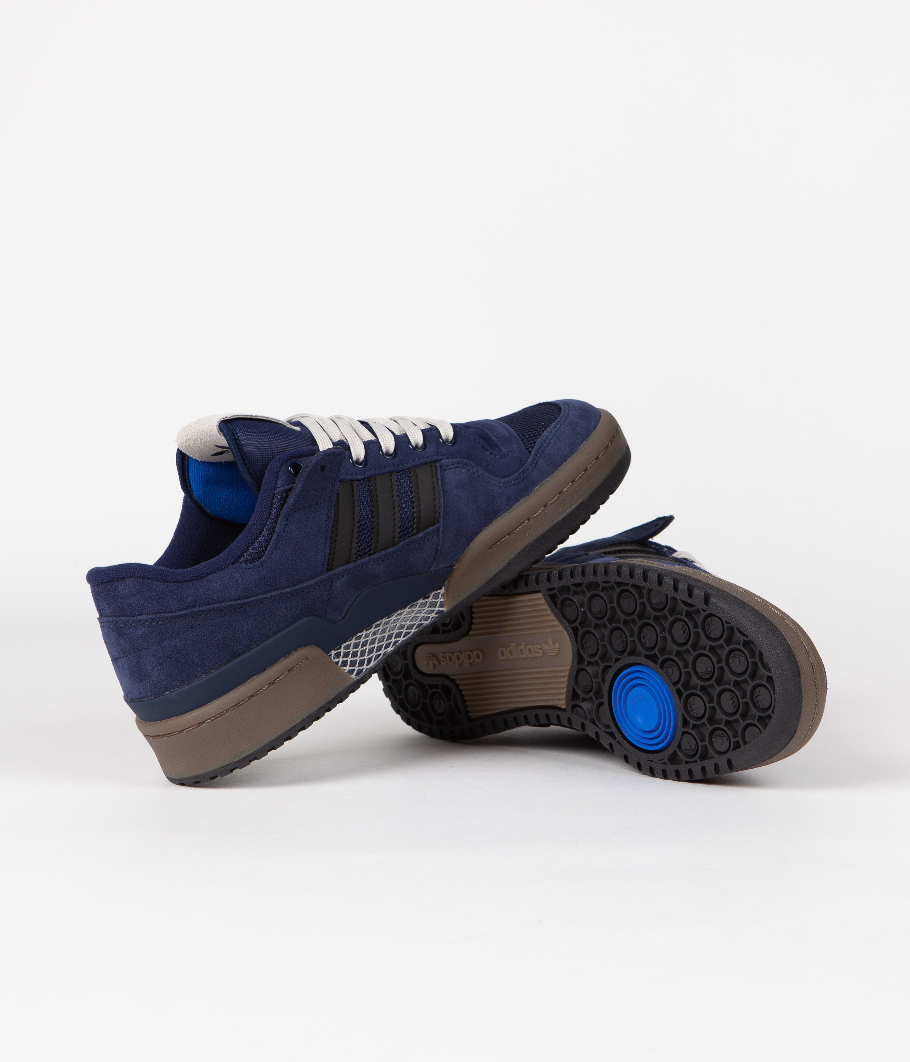 Adidas Forum 84 Low ADV Sneakers - Collegiate Navy/Core Black/Bluebird - Men's Retro Basketball Shoes for Streetwear & Casual Wear