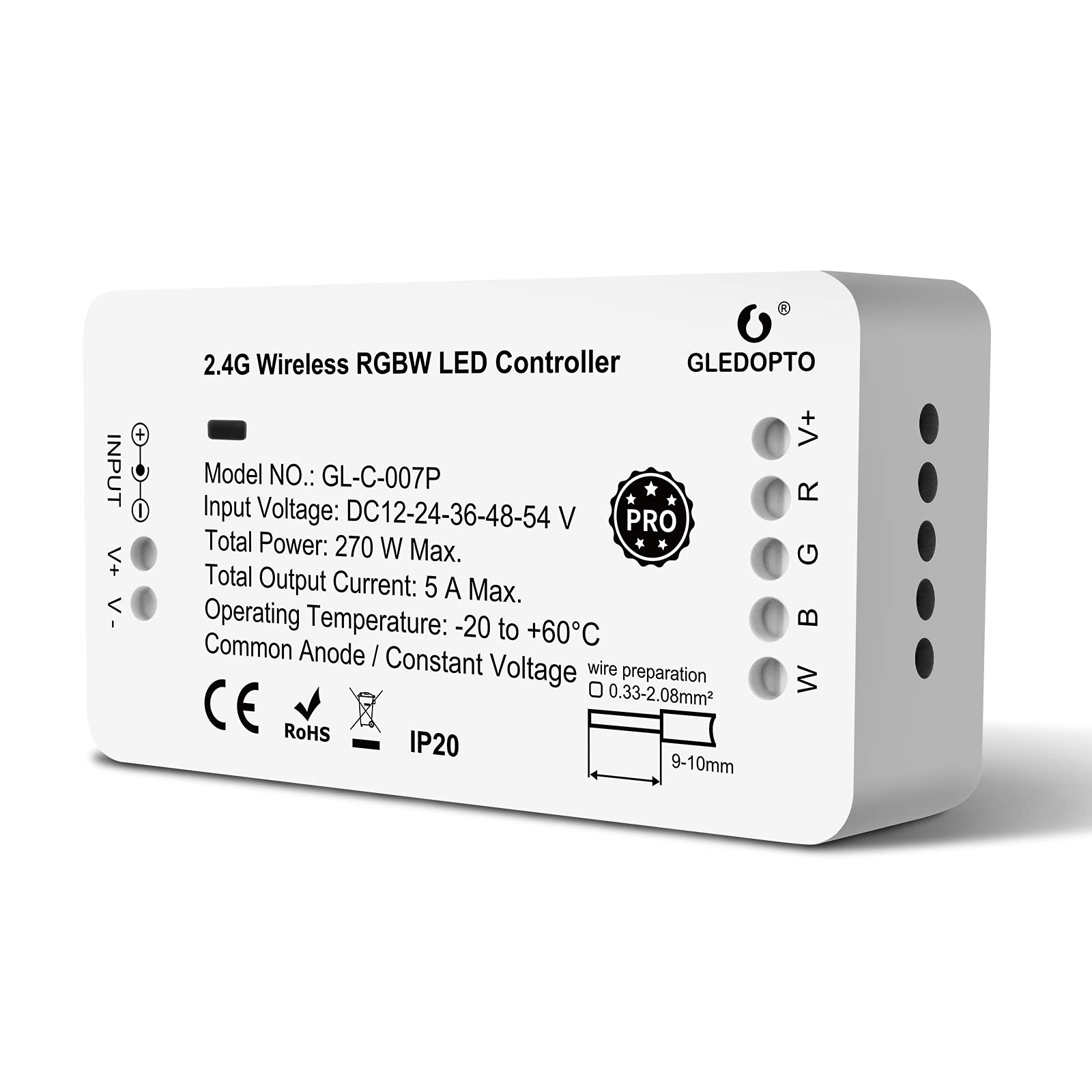 ZigBee RGBW LED Strip Controller - Hue & SmartThings Compatible for Home Lighting