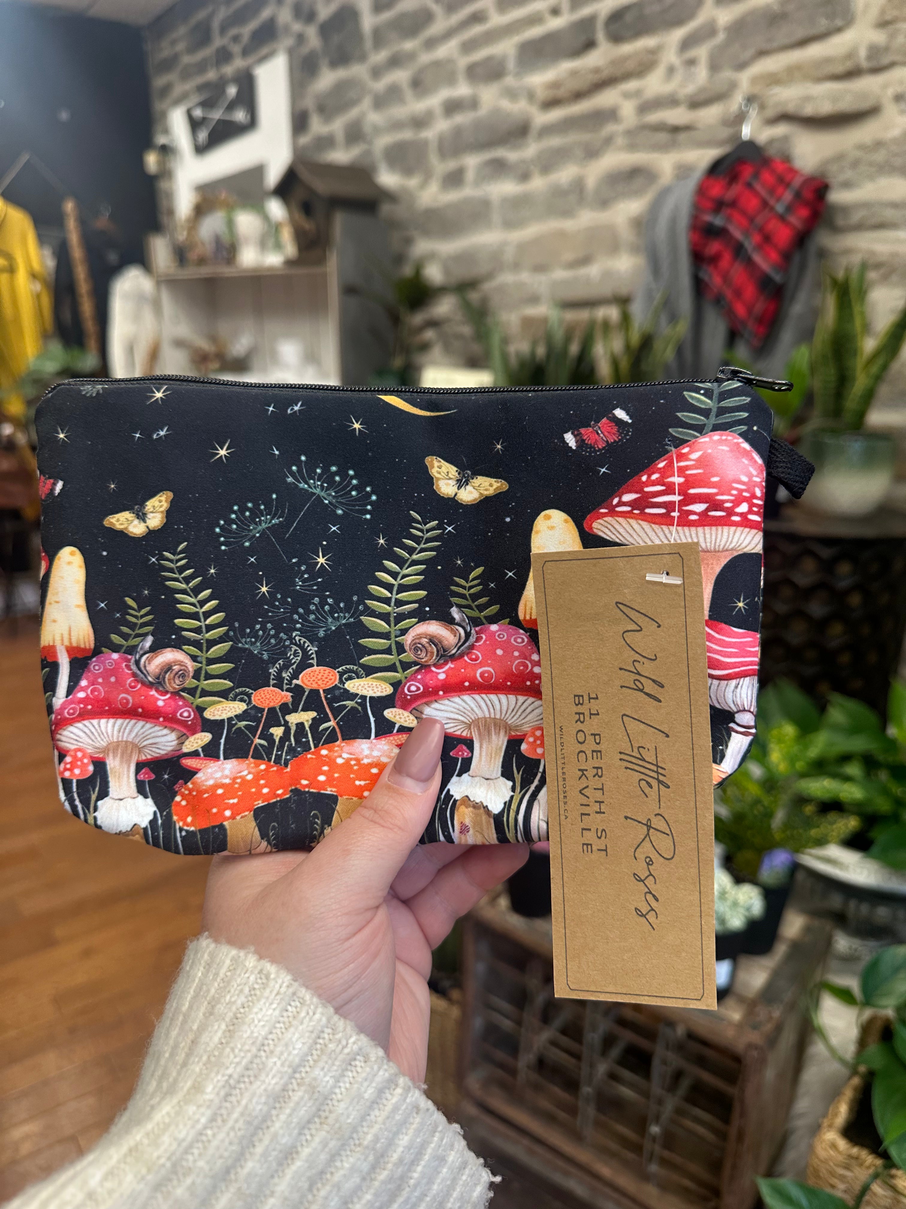 Whimsical Mushroom Inspired Pouch - Eco-Friendly Nature Themed Crossbody Bag for Women | Perfect for Outdoor Adventures, Music Festivals & Boho Fashion
